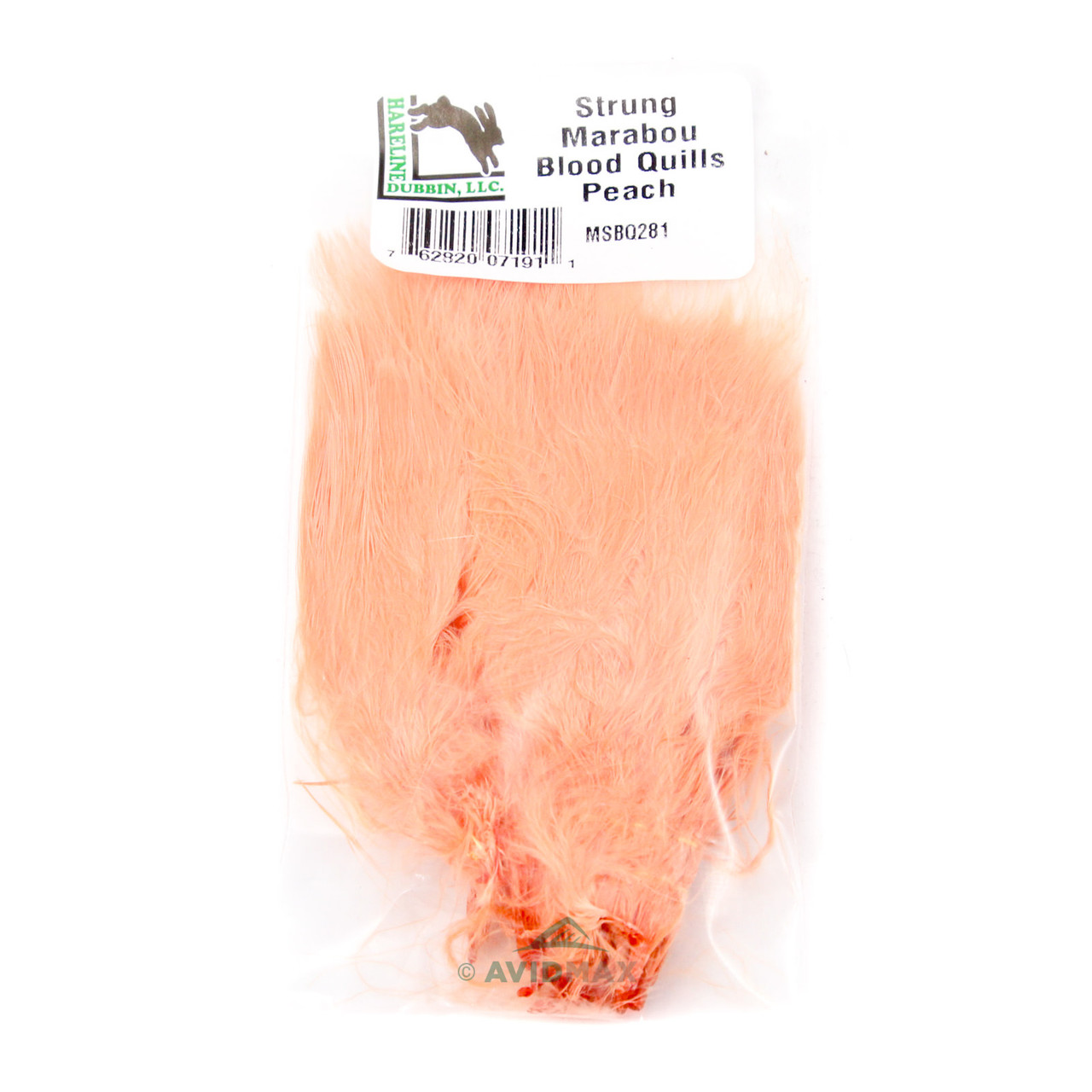 Hareline Marabou Strung Blood Quills Peach
