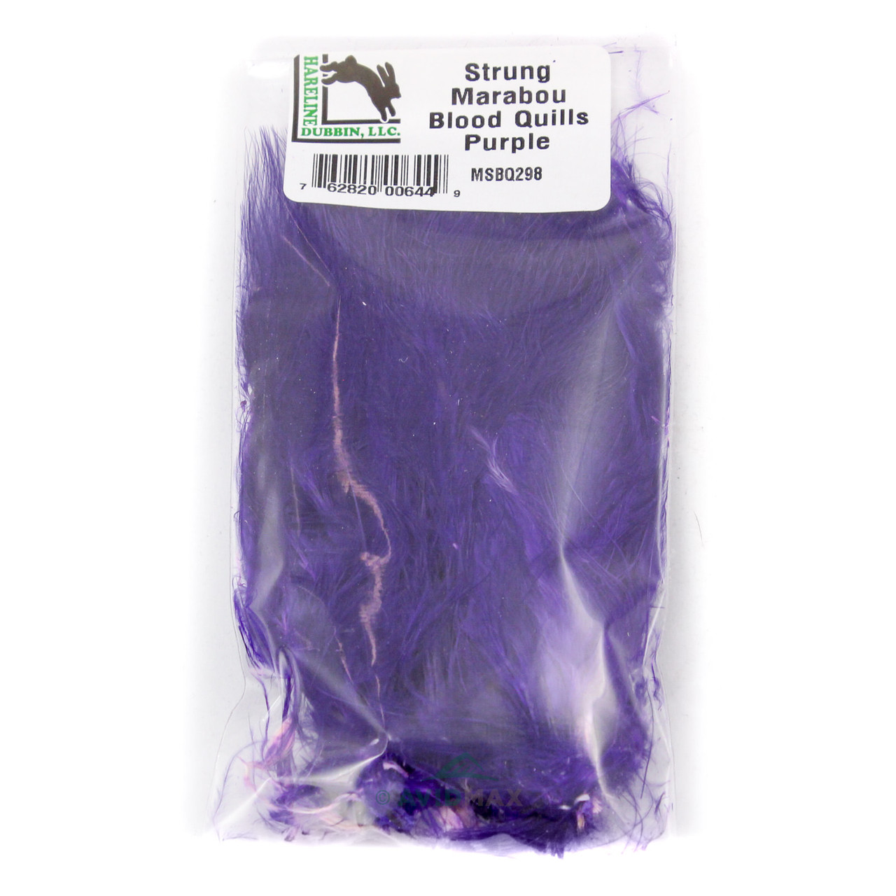 Hareline Marabou Strung Blood Quills Purple