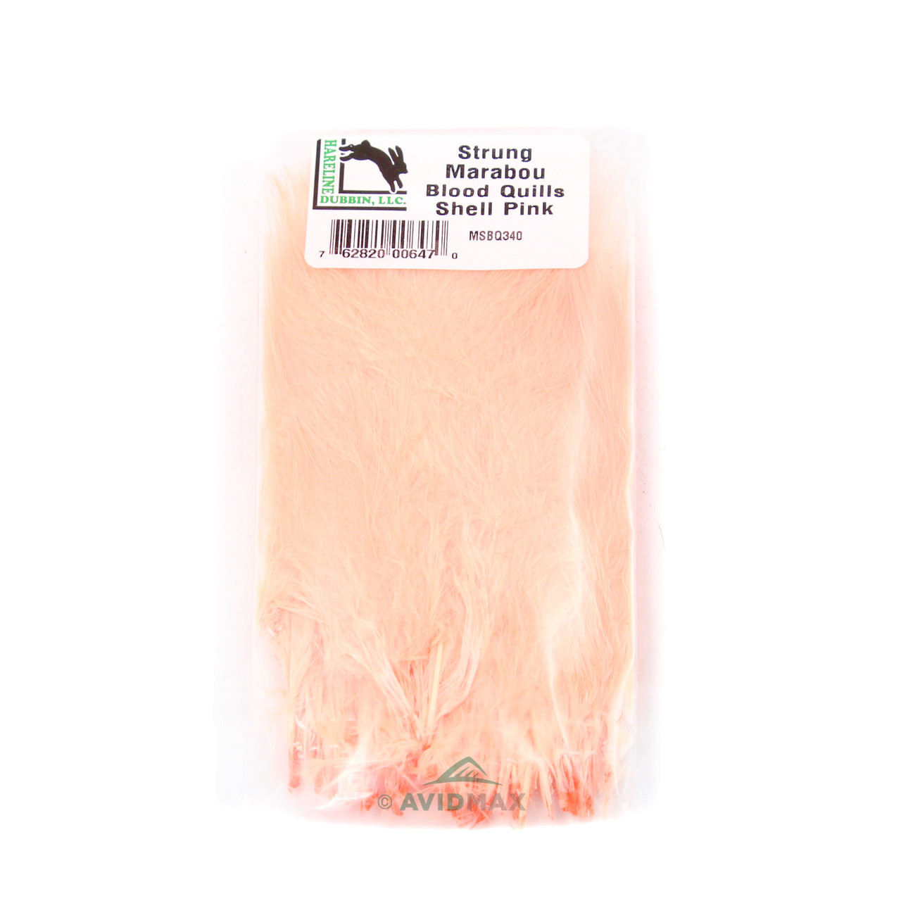 Hareline Marabou Strung Blood Quills Shell Pink