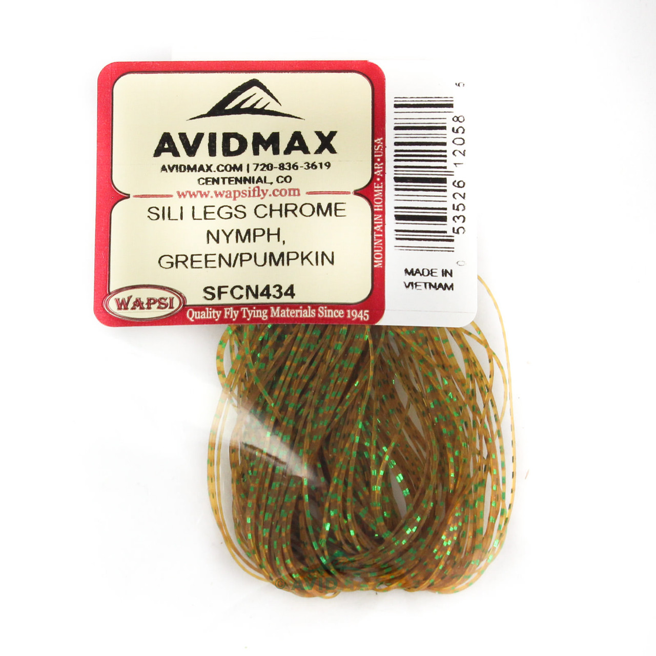 Wapsi Nymph Chrome Sili Legs Green/Pumpkin