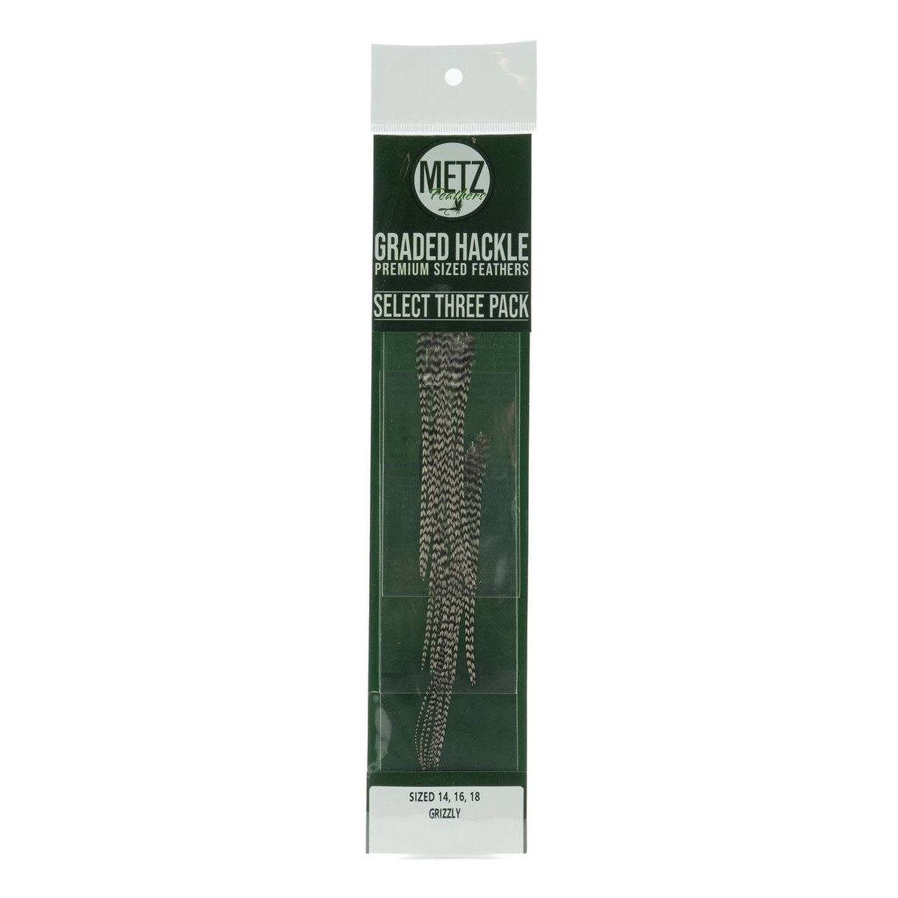 Metz Select Hackle 14 16 18 Grizzly
