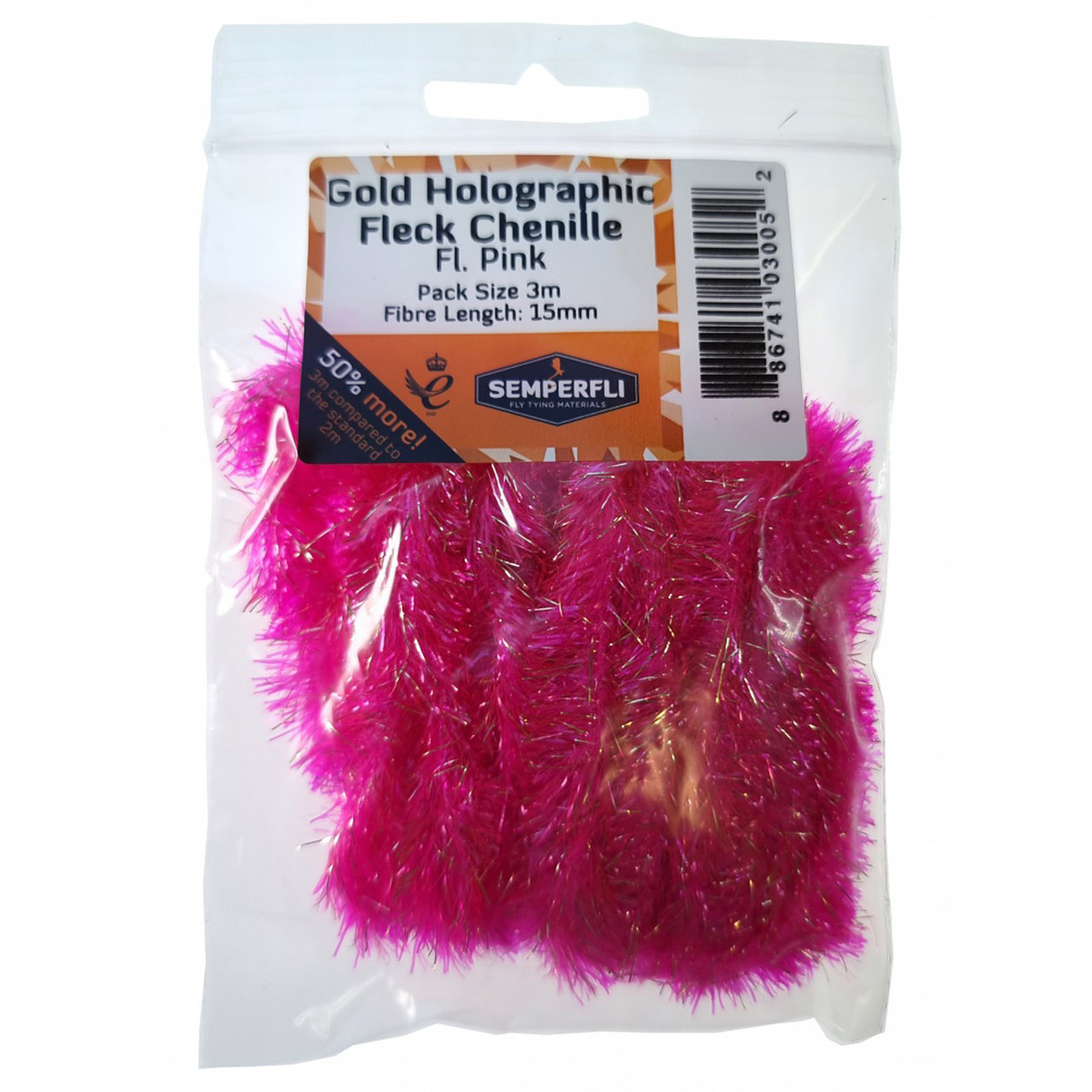 Semperfli Fluoro Gold Holographic Fleck Chenille Semperfli Fluoro Gold Holographic Fleck Chenille
