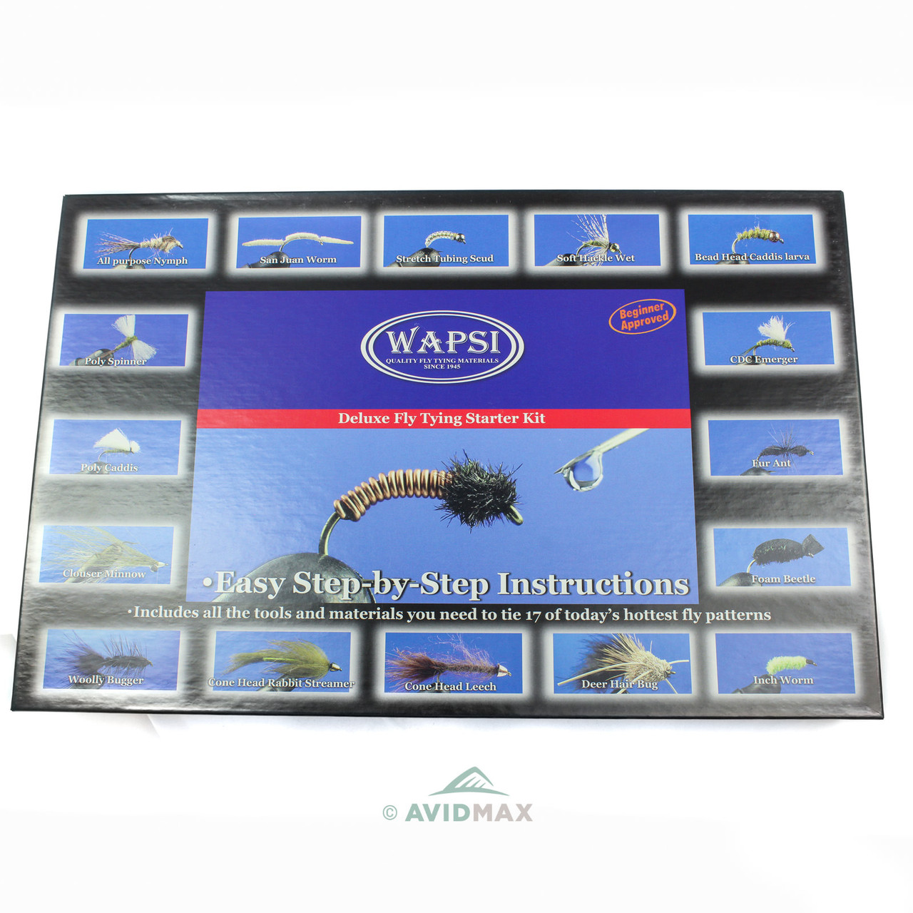 Wapsi Deluxe Fly Tying Starter Kit with Handbook AvidMax