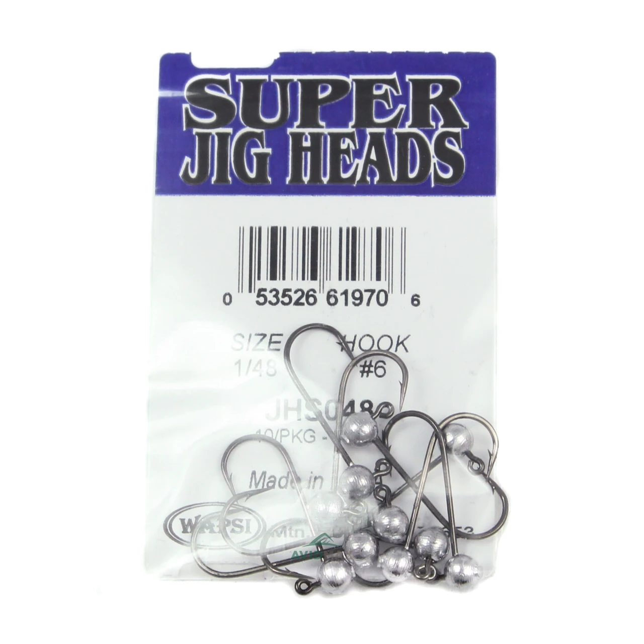 Wapsi Super Jig Heads - Plain 6 - 1/48 oz