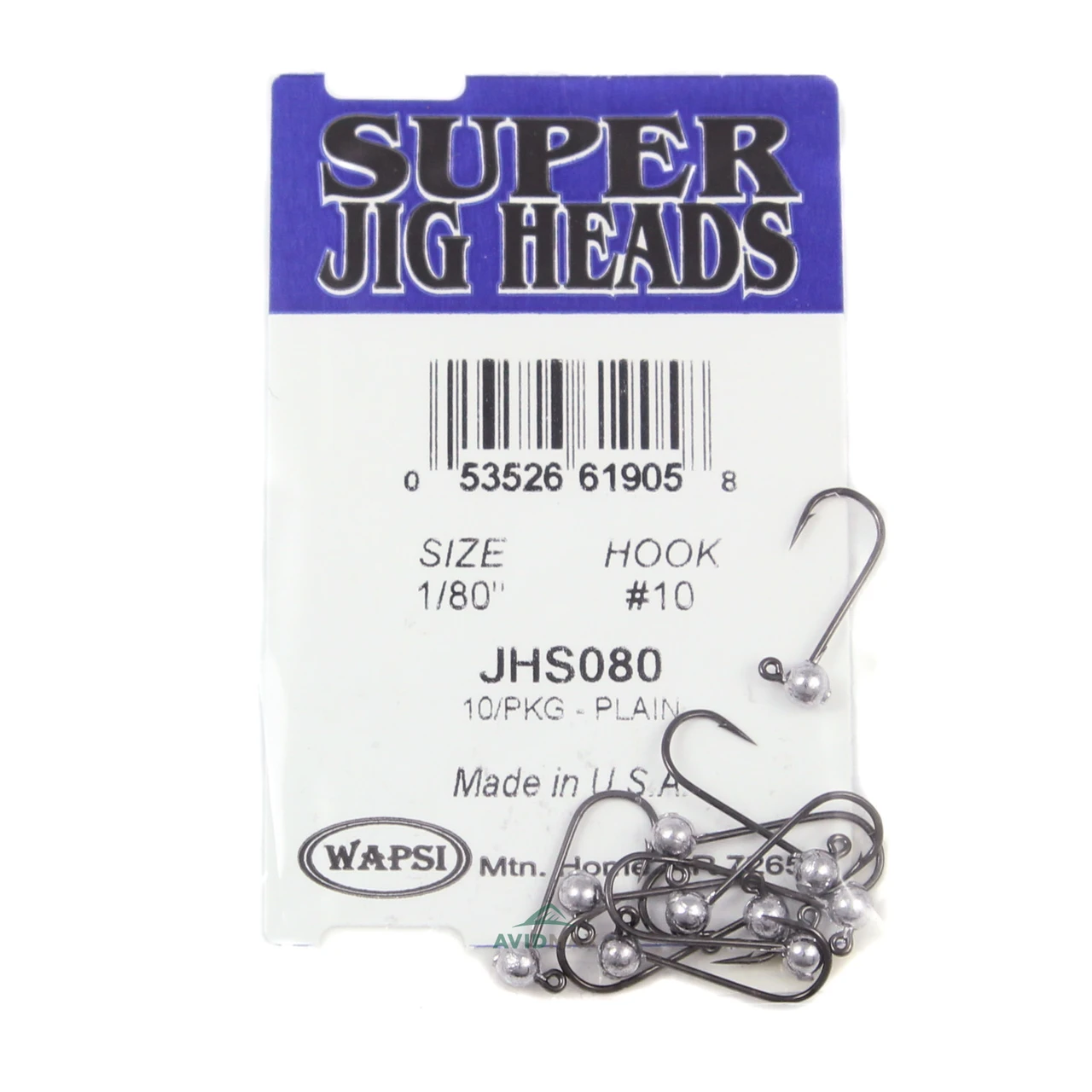 Wapsi Super Jig Heads - Plain 10 - 1/80 oz