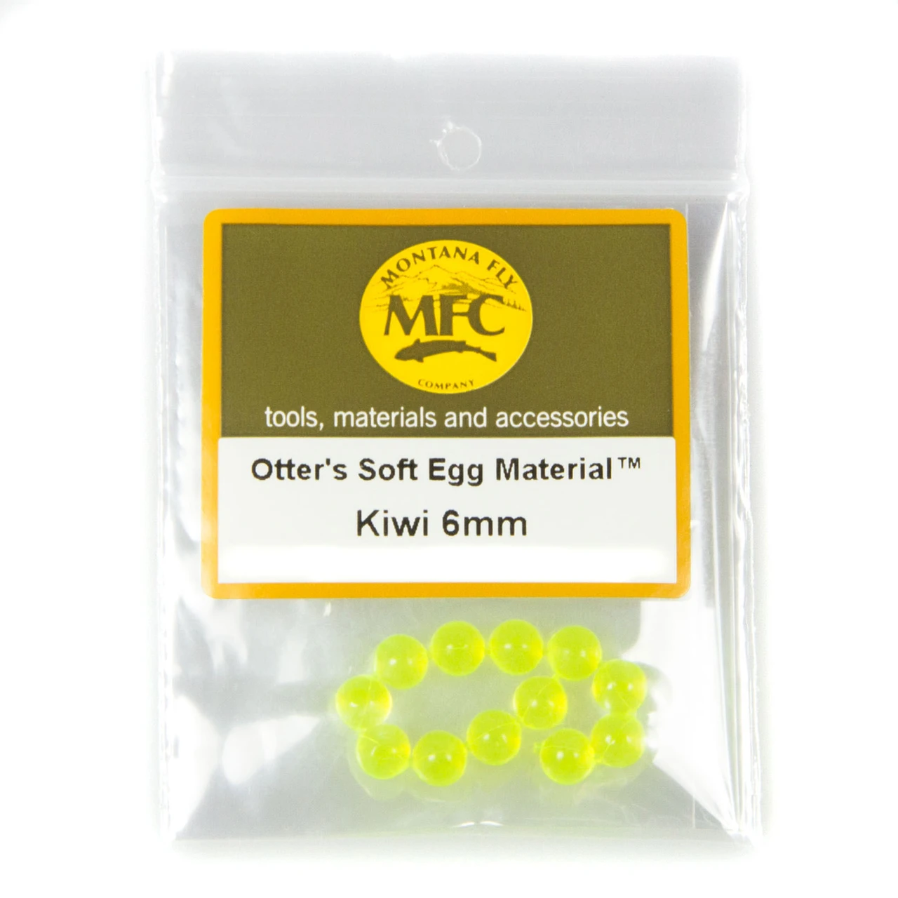 MFC Otter's Soft Milking Eggs for Fly Tying Multiple Varieties Kiwi 6 mm