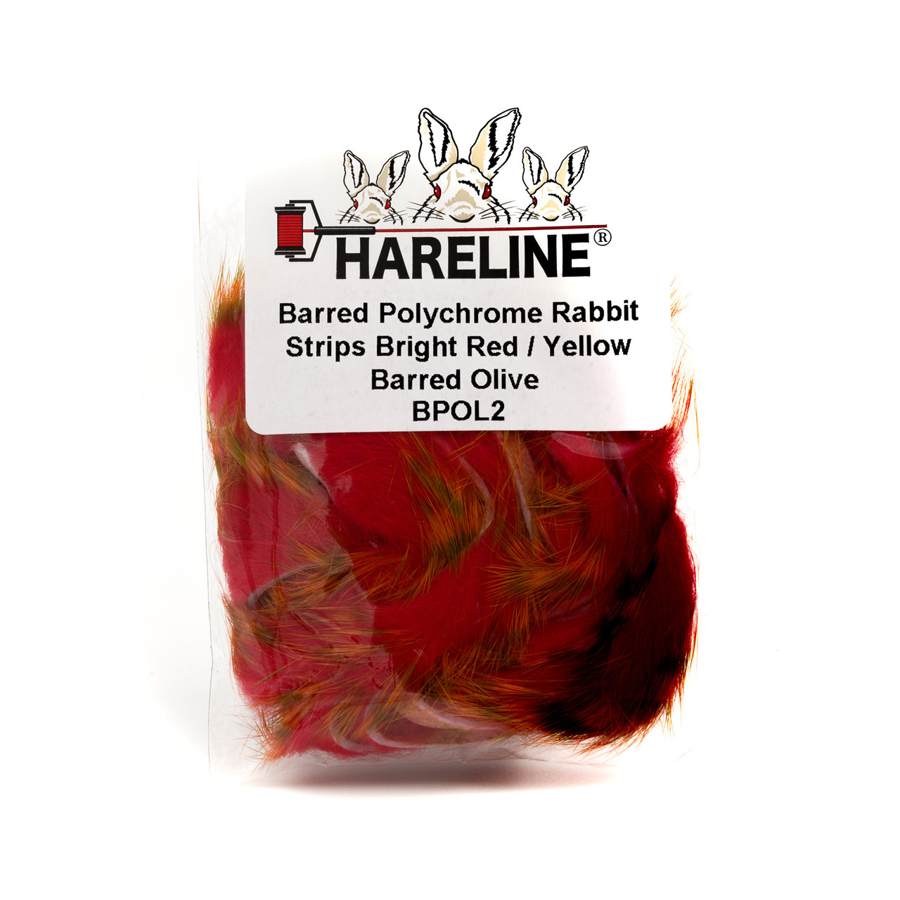 Hareline Barred Polychrome Rabbit Strips
