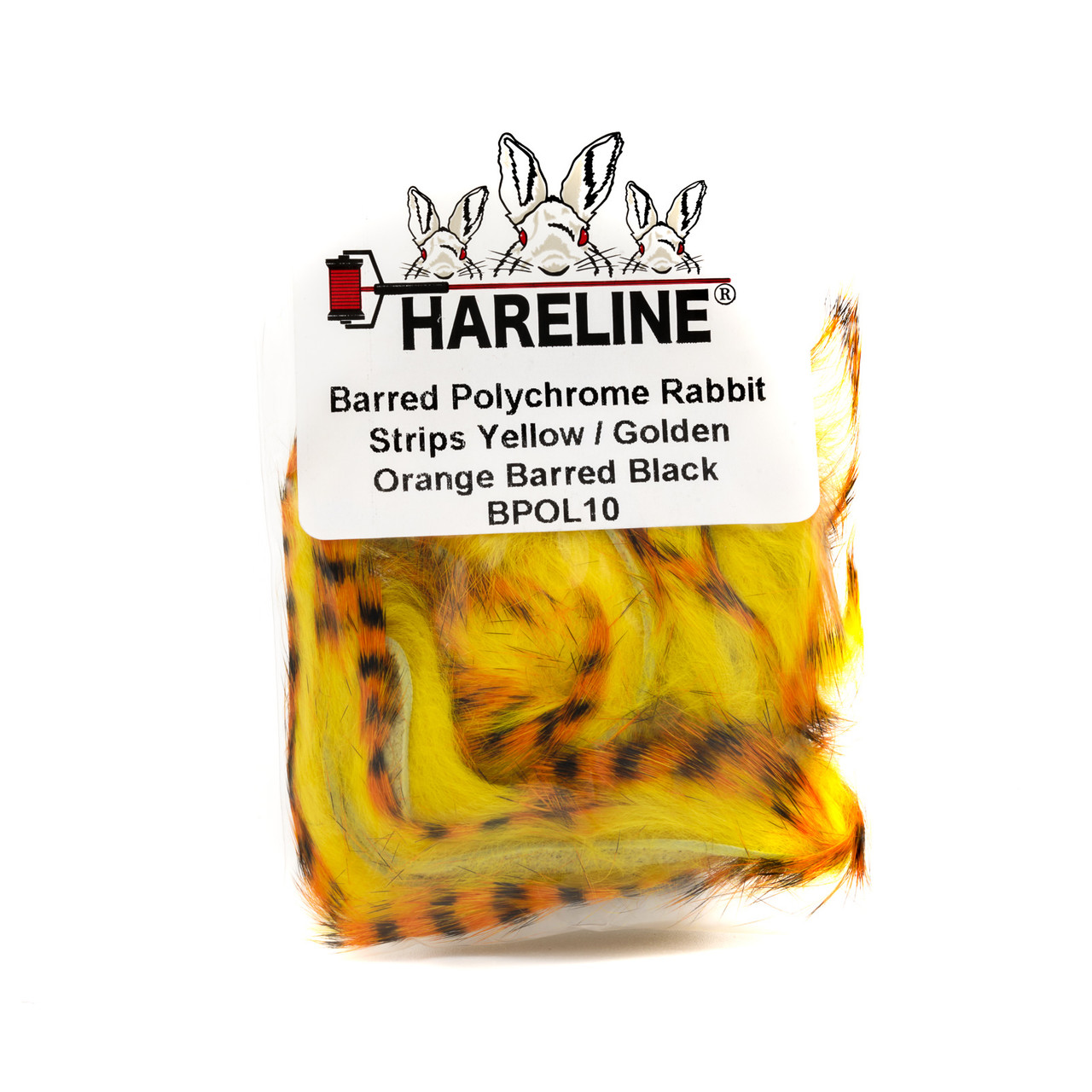 Hareline Barred Polychrome Rabbit Strips