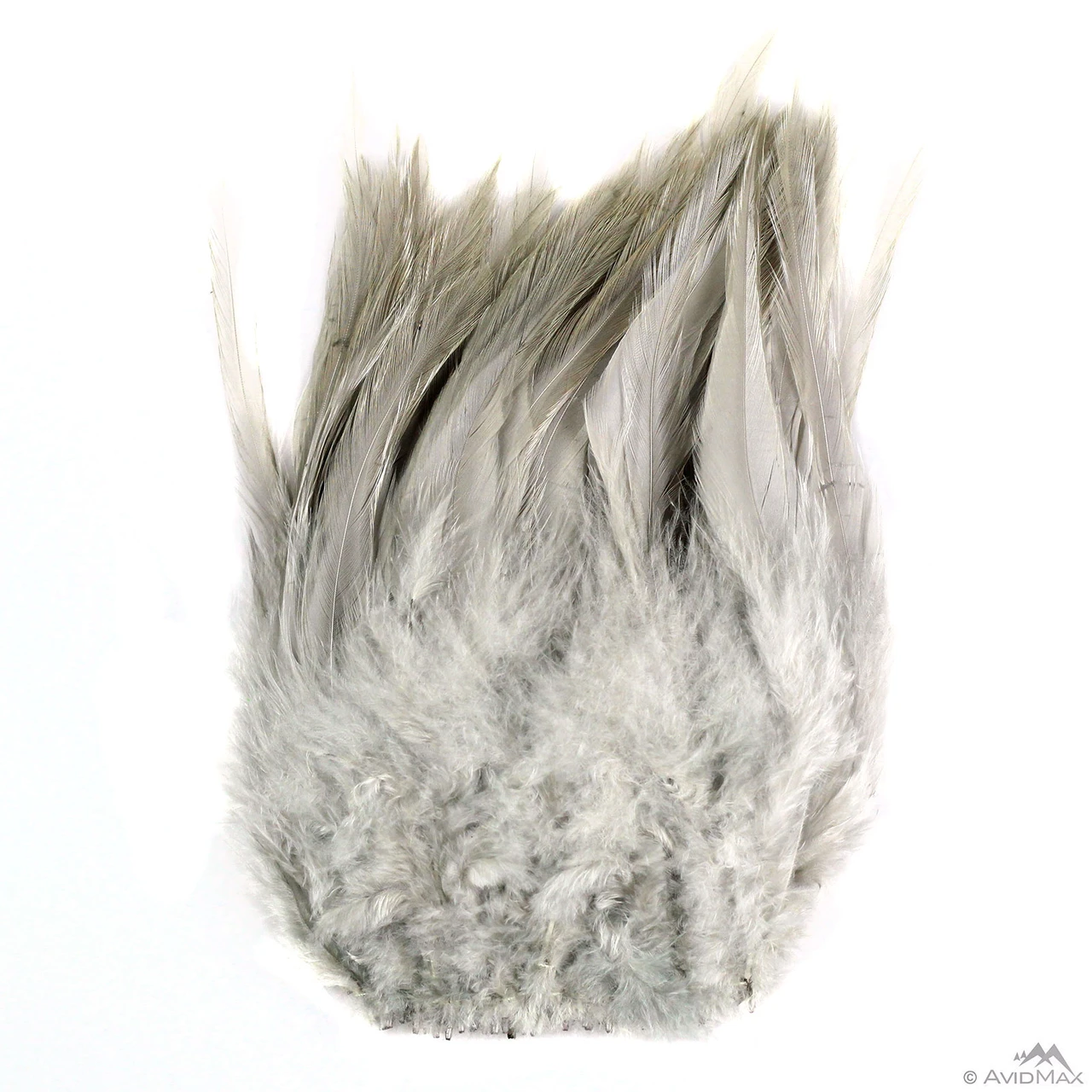 Hareline CDS Dyed Strung Chinese Saddle Hackle Gray