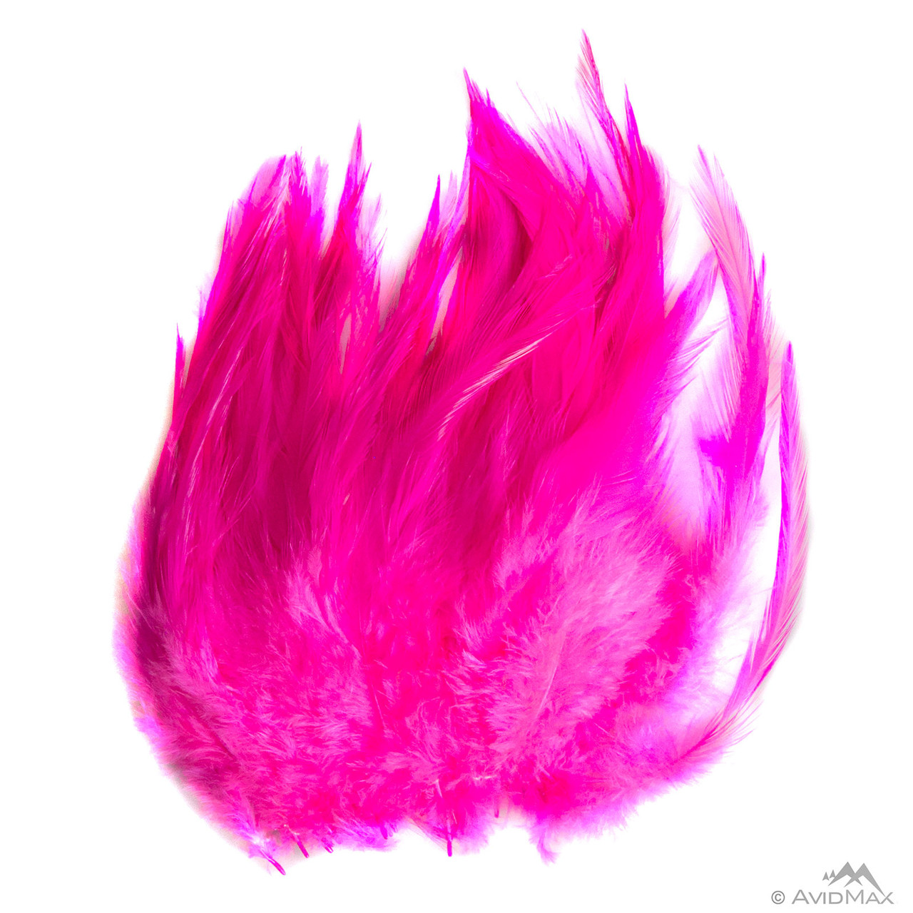 Hareline CDS Dyed Strung Chinese Saddle Hackle Hot Pink