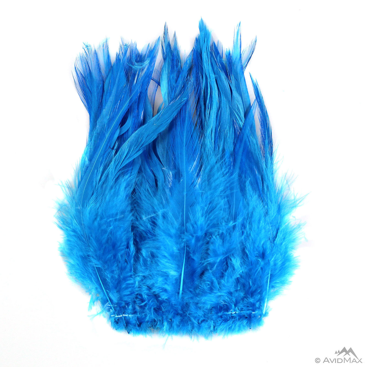 Hareline CDS Dyed Strung Chinese Saddle Hackle Kingfisher Blue