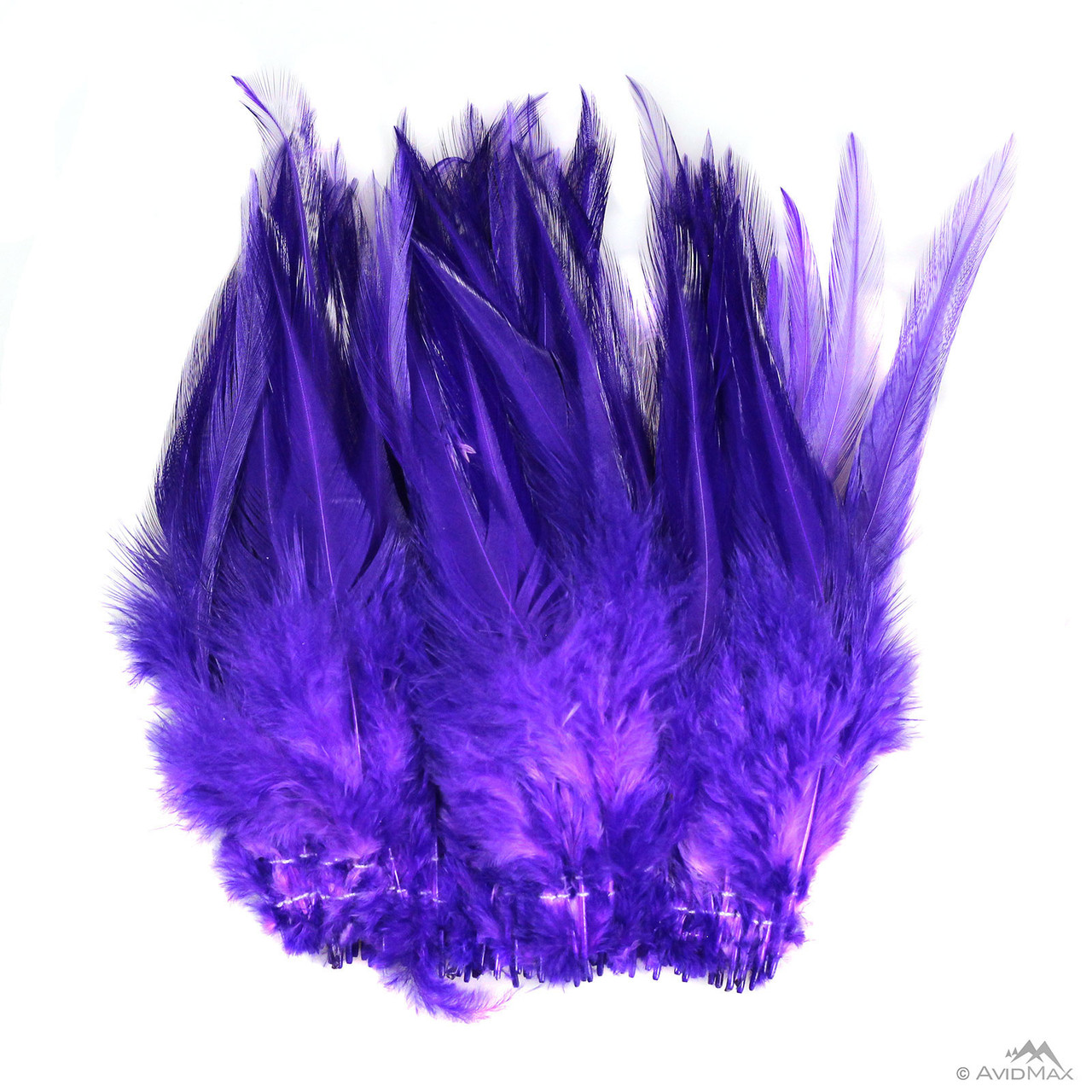 Hareline CDS Dyed Strung Chinese Saddle Hackle Purple
