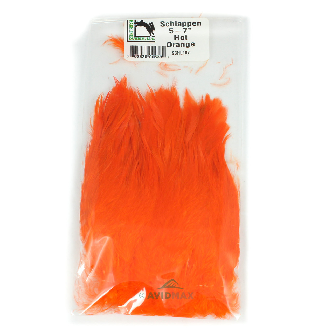 Hareline Schlappen Feathers Hot Orange