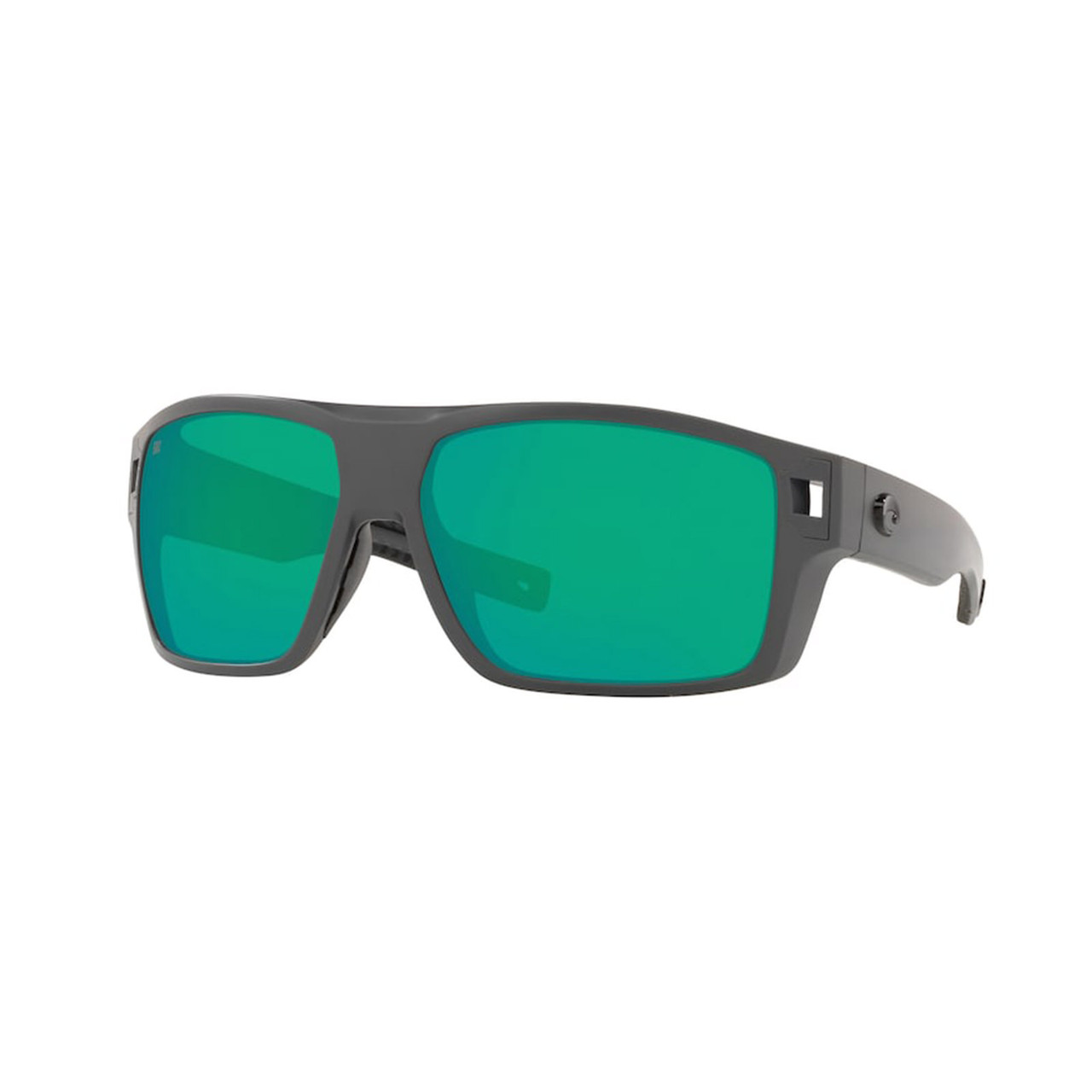 Costa Diego Sunglasses Matte Gray Green Mirror 580 Glass