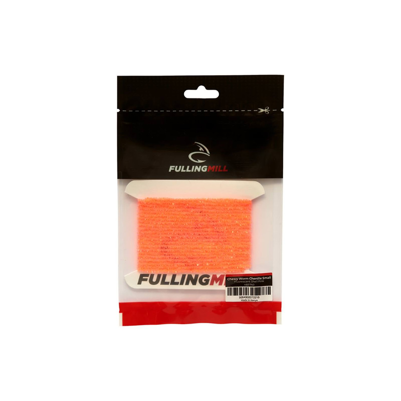 Fulling Mill Chewy Worm Chenille Small Fluorescent Shell Pink
