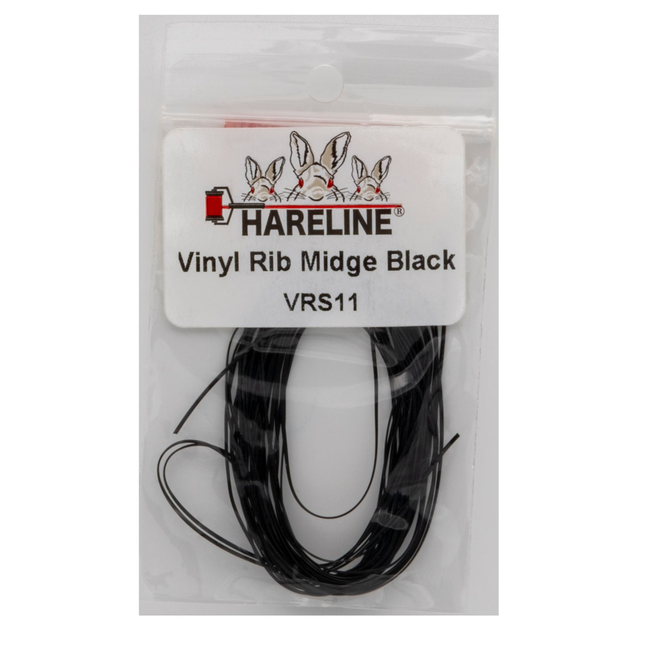 Hareline Vinyl Rib Midge Black