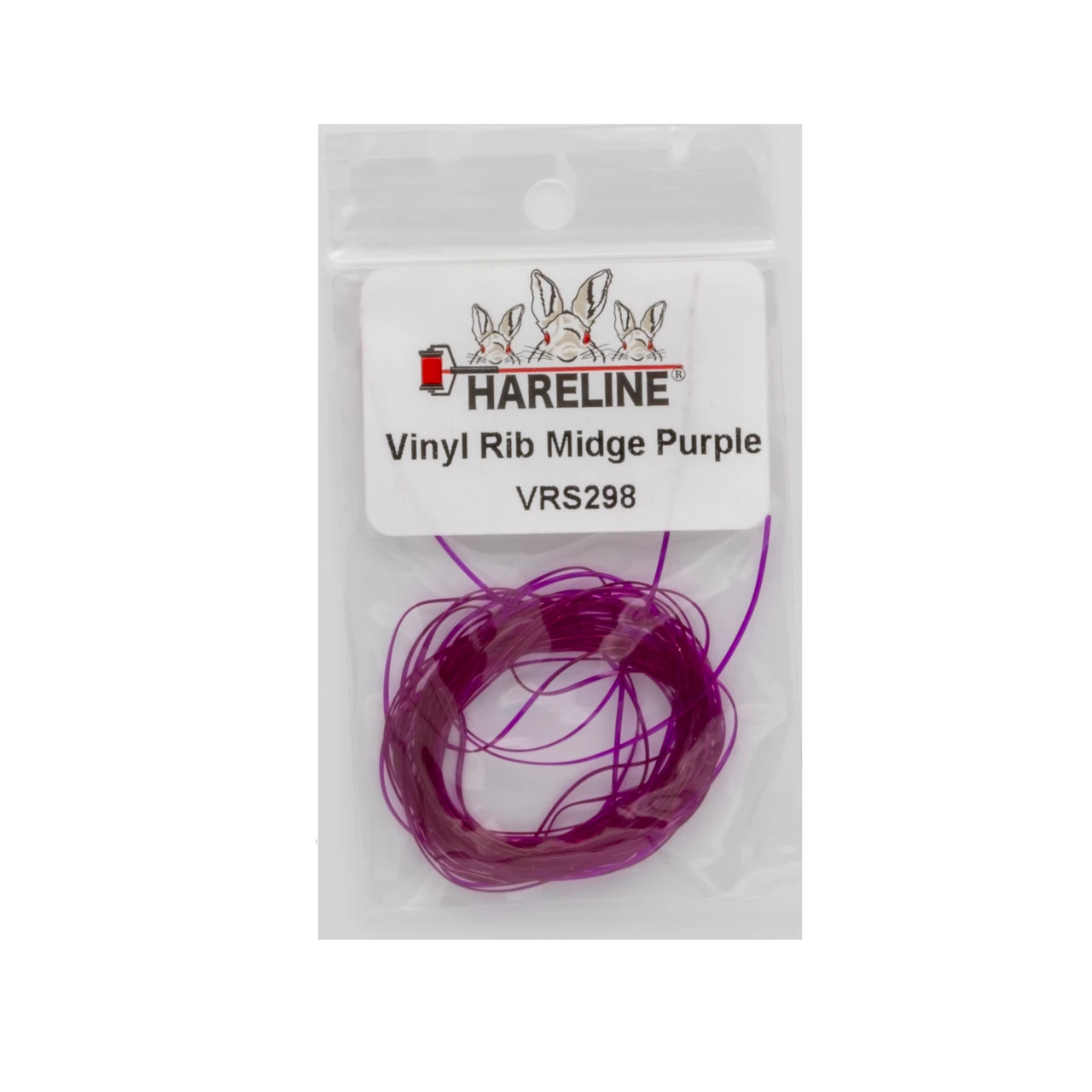 Hareline Vinyl Rib Midge Purple
