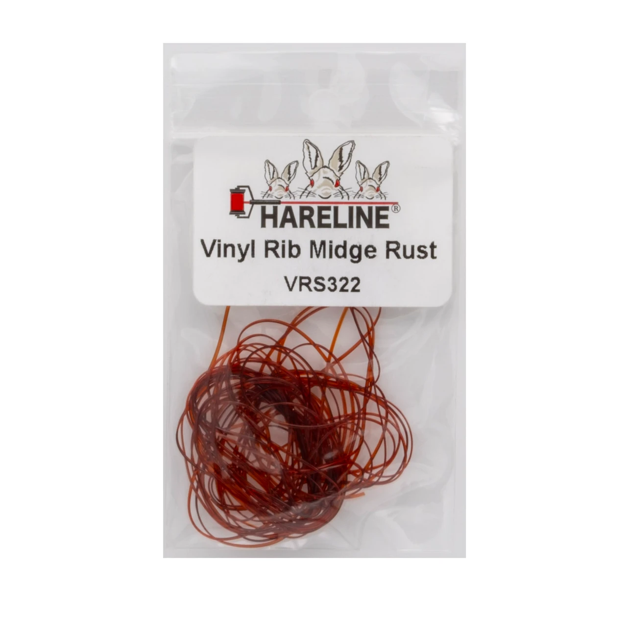 Hareline Vinyl Rib Midge Rust