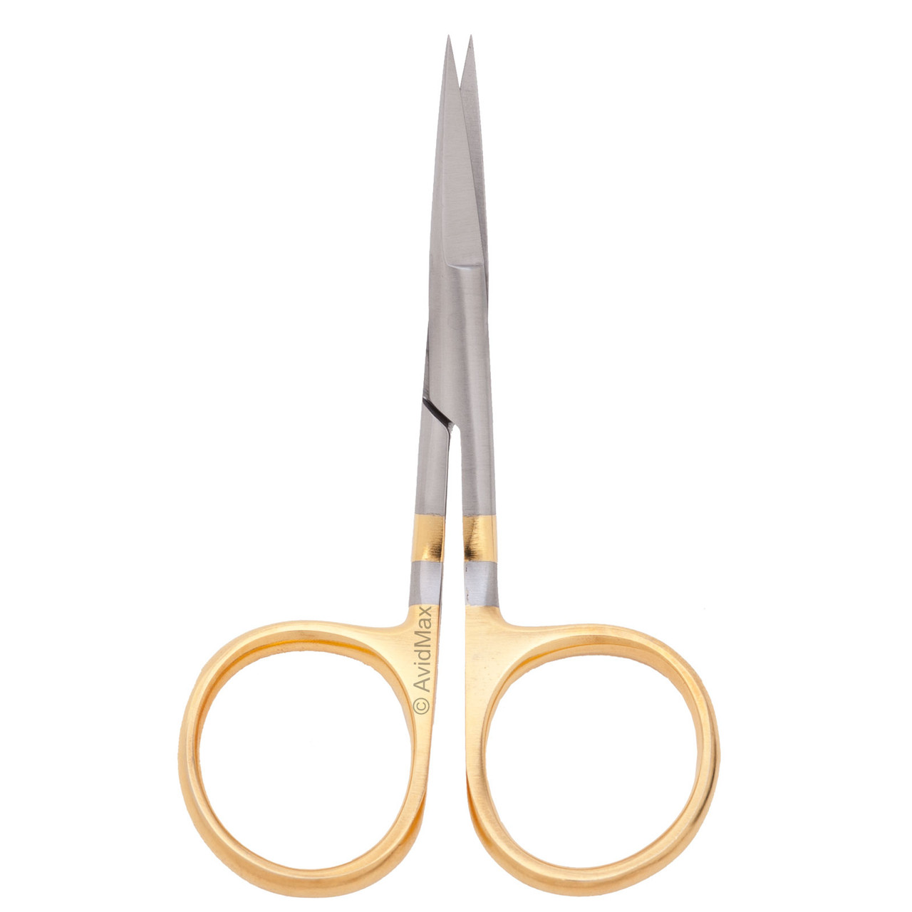 Dr. Slick Bent Shaft Scissors Straight Serrated Blade Gold Fly