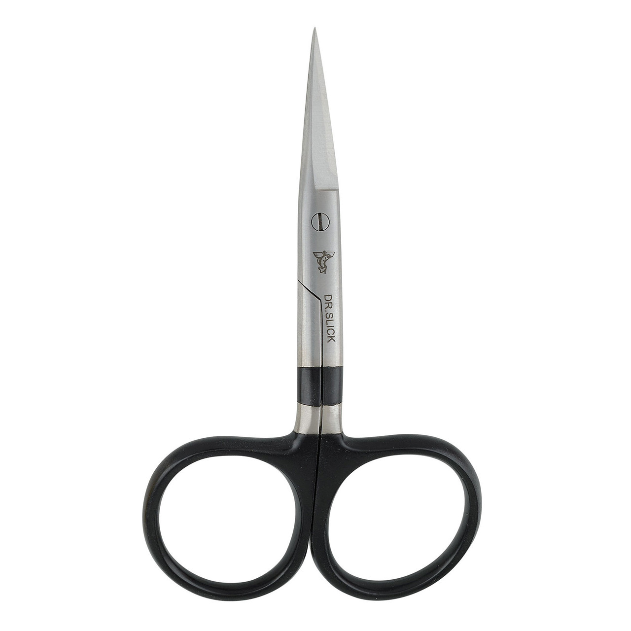 Dr. Slick Bent Shaft Scissors Straight Serrated Blade Gold Fly