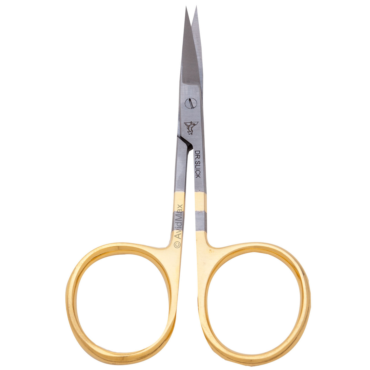 Dr. Slick Iris Scissors Straight Curved Serrated Blade Gold Loops