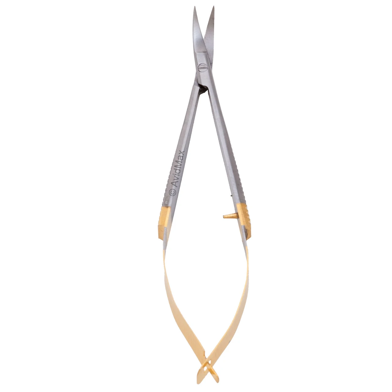 Dr. Slick 4 in Spring Scissors Straight Curved Serrated Blade Gold Fly Tying - view 1