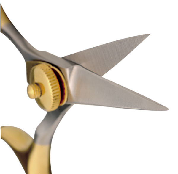 Dr. Slick Razor Scissors Straight Non-Serrated Blade Gold Loops Fly Tying - view 2