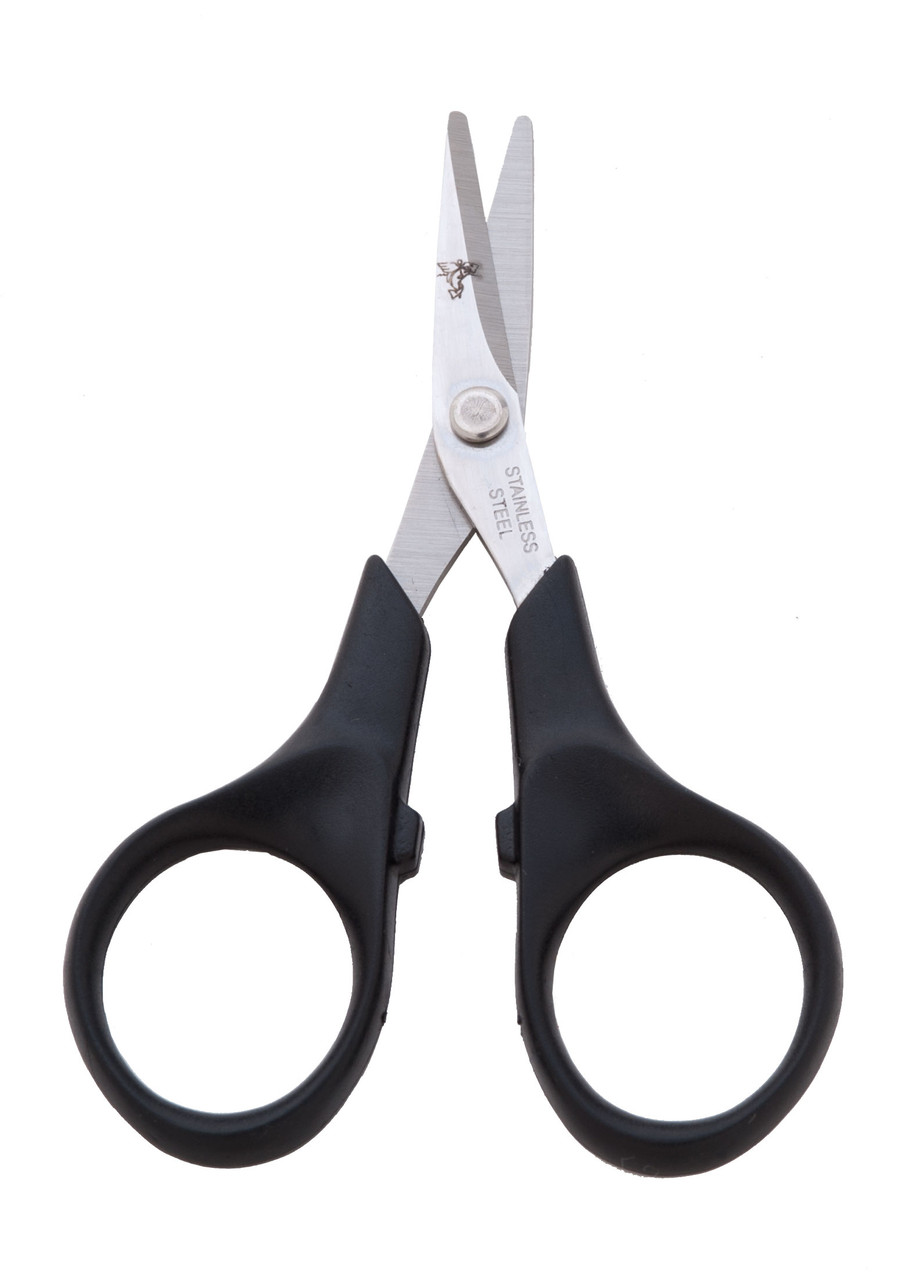 Dr. Slick Braid Scissors Straight Non Serrated Blade Black for Fly Tying