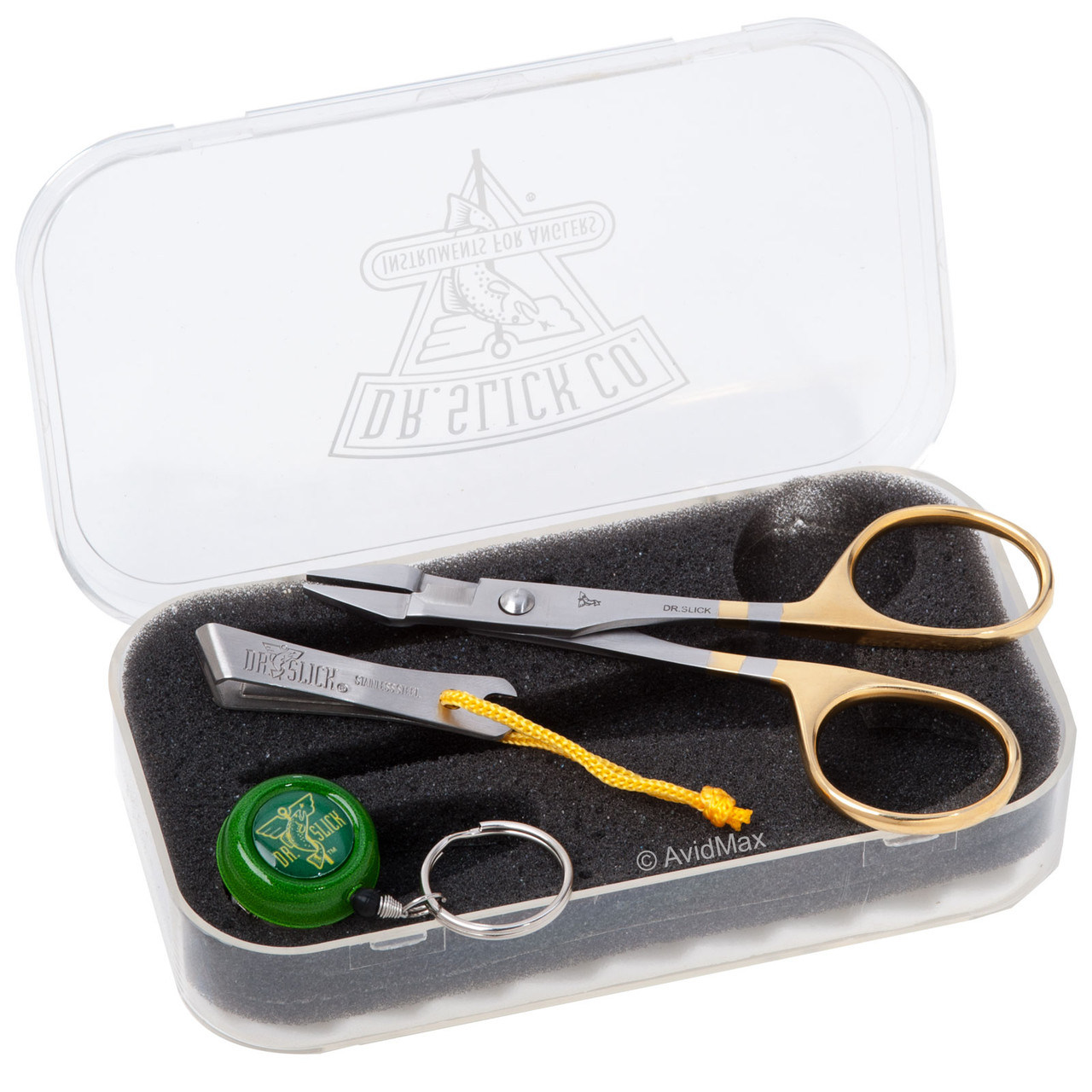 Dr. Slick Scissor Clamp Gift Sets Forceps + Sml Fly Box Fishing