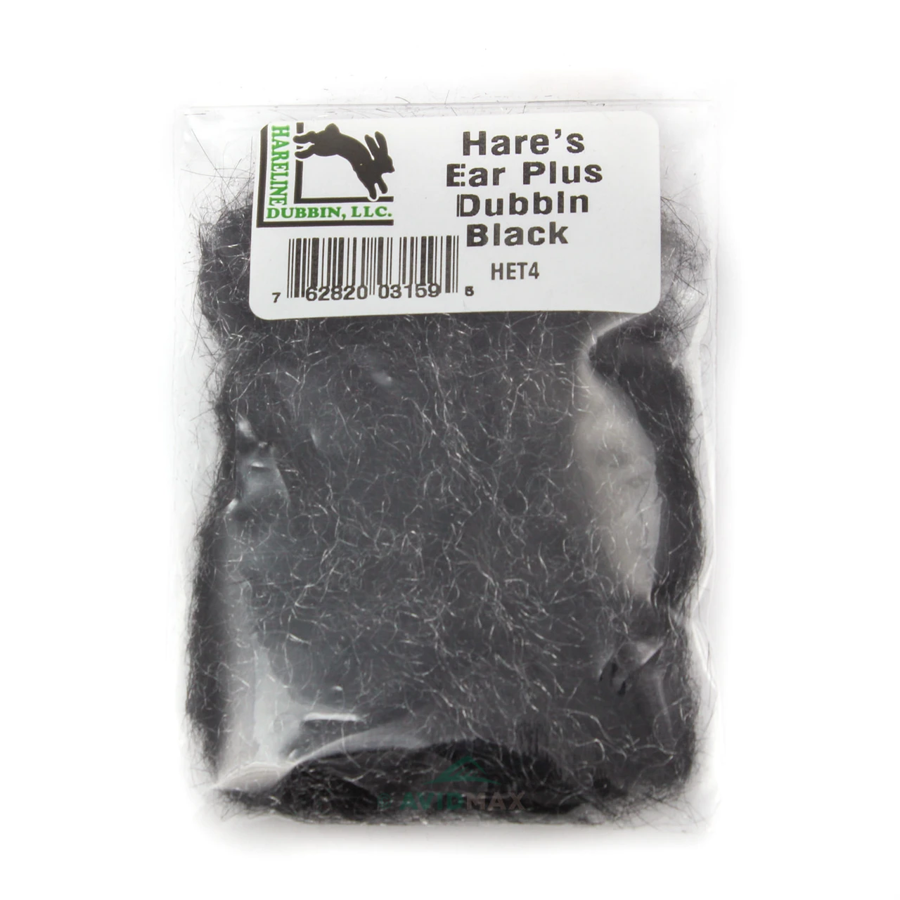 Hareline Hares Ear Plus Dubbing Black