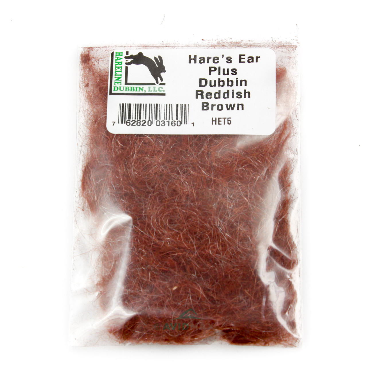 Hareline Hares Ear Plus Dubbing Reddish Brown