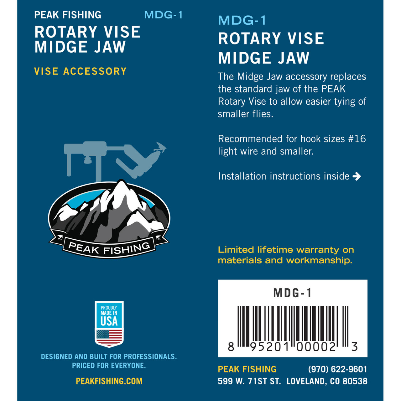 PEAK Vise Replacement Jaws Midge