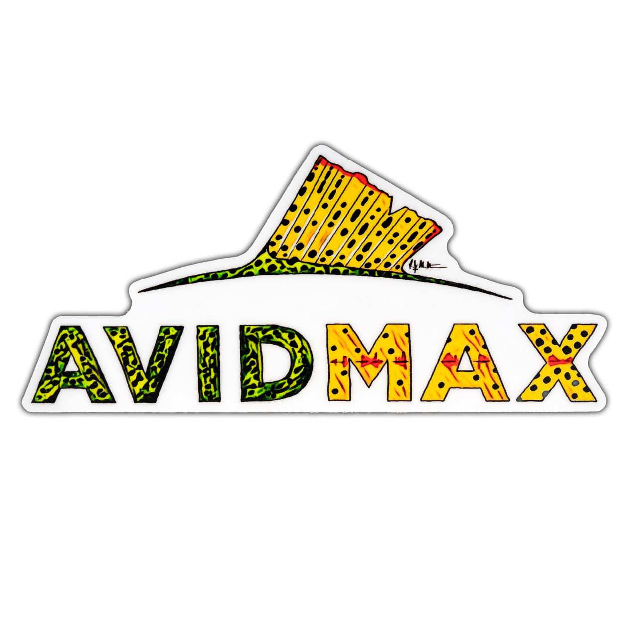 AvidMax Greenback Cutthroat Skin Logo 4 in Sticker