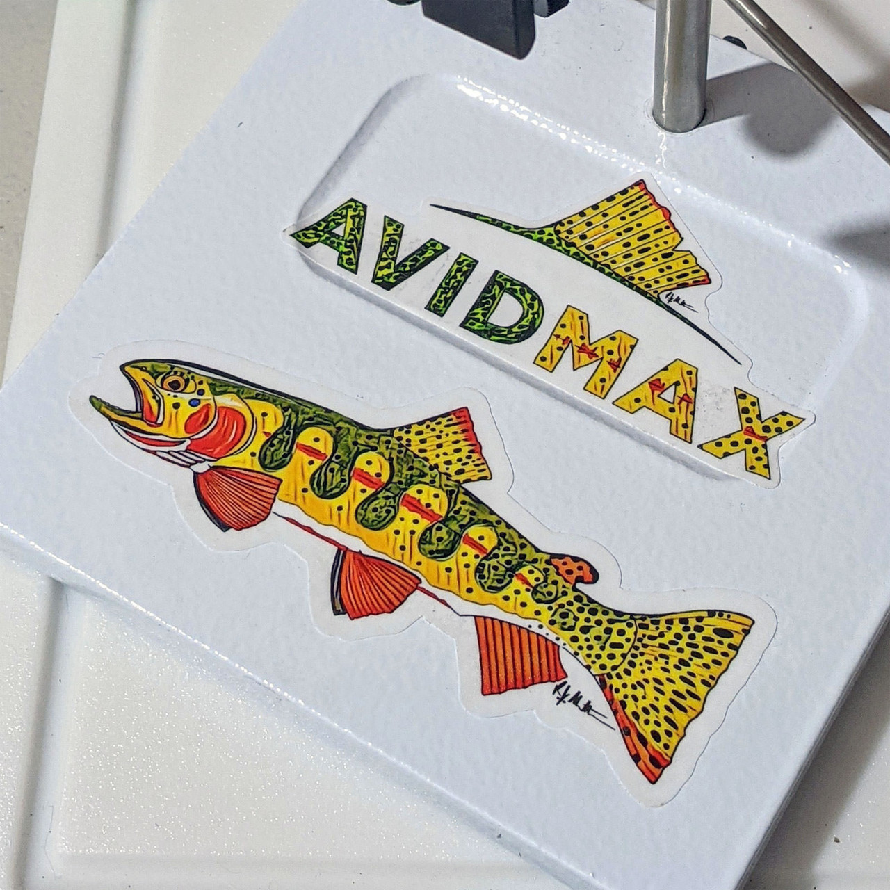 AvidMax Greenback Cutthroat Skin Logo 4 in Sticker