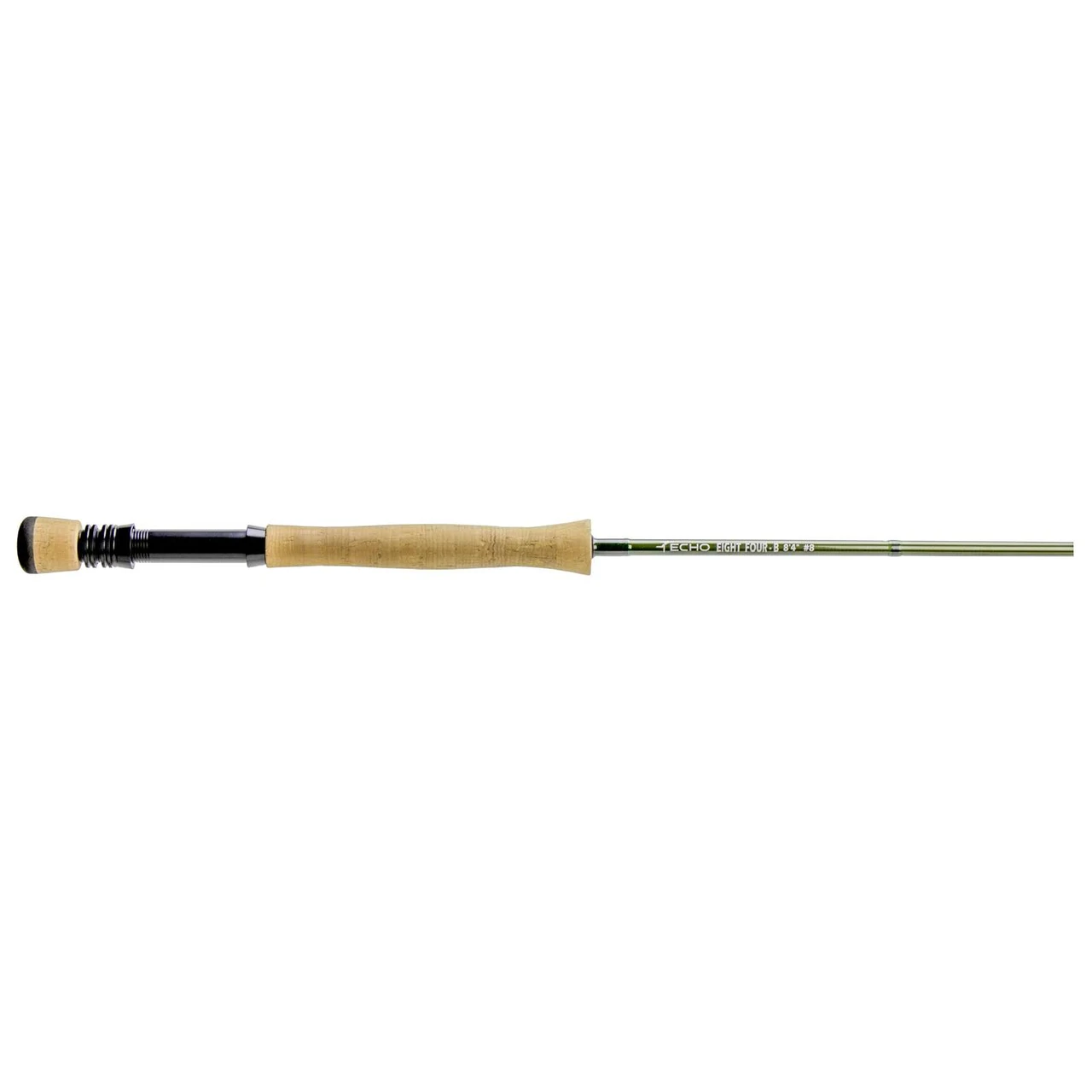 Echo 84B fly rod with full wells cork grip and olive blank
