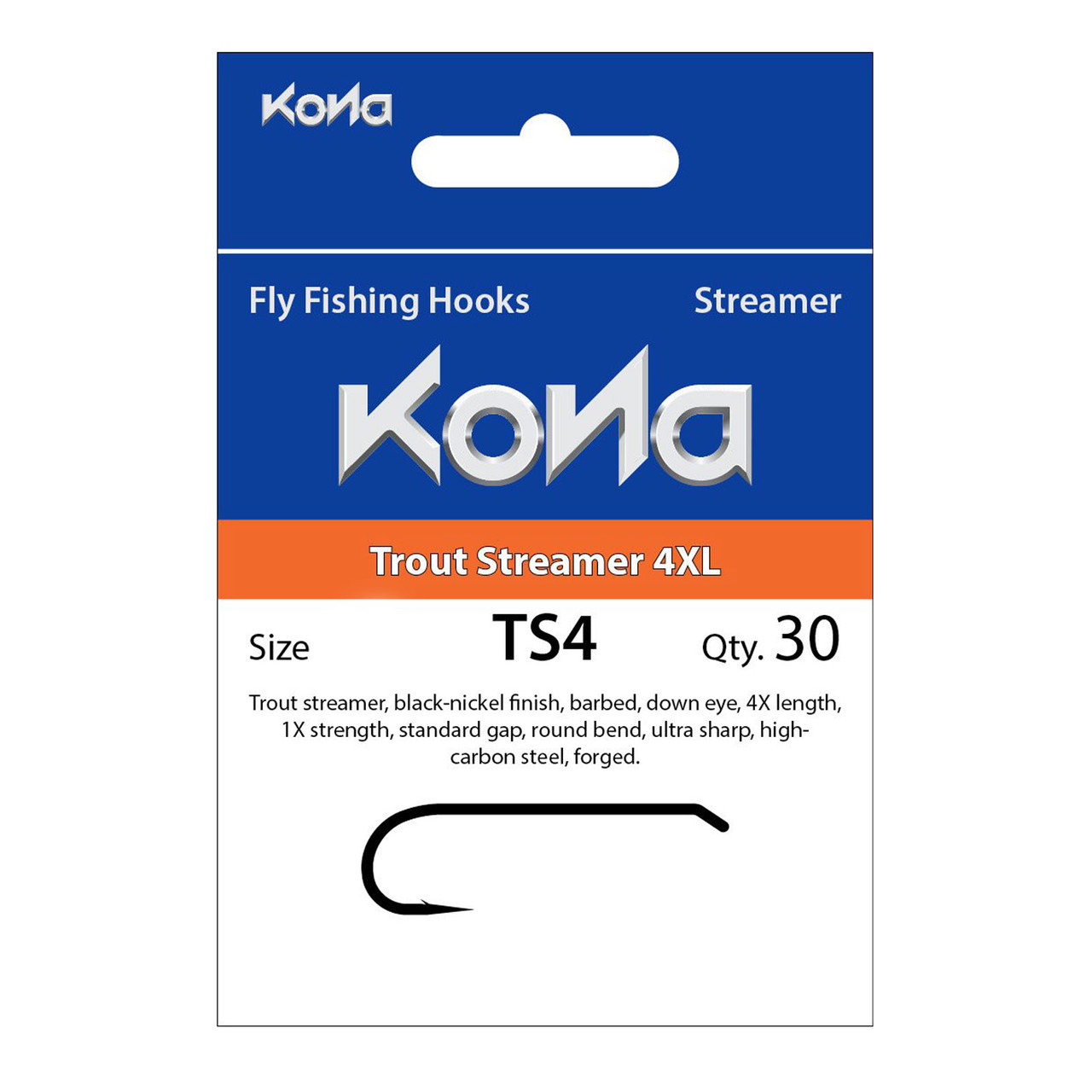 Kona TS4 Trout Streamer 4XL Hooks