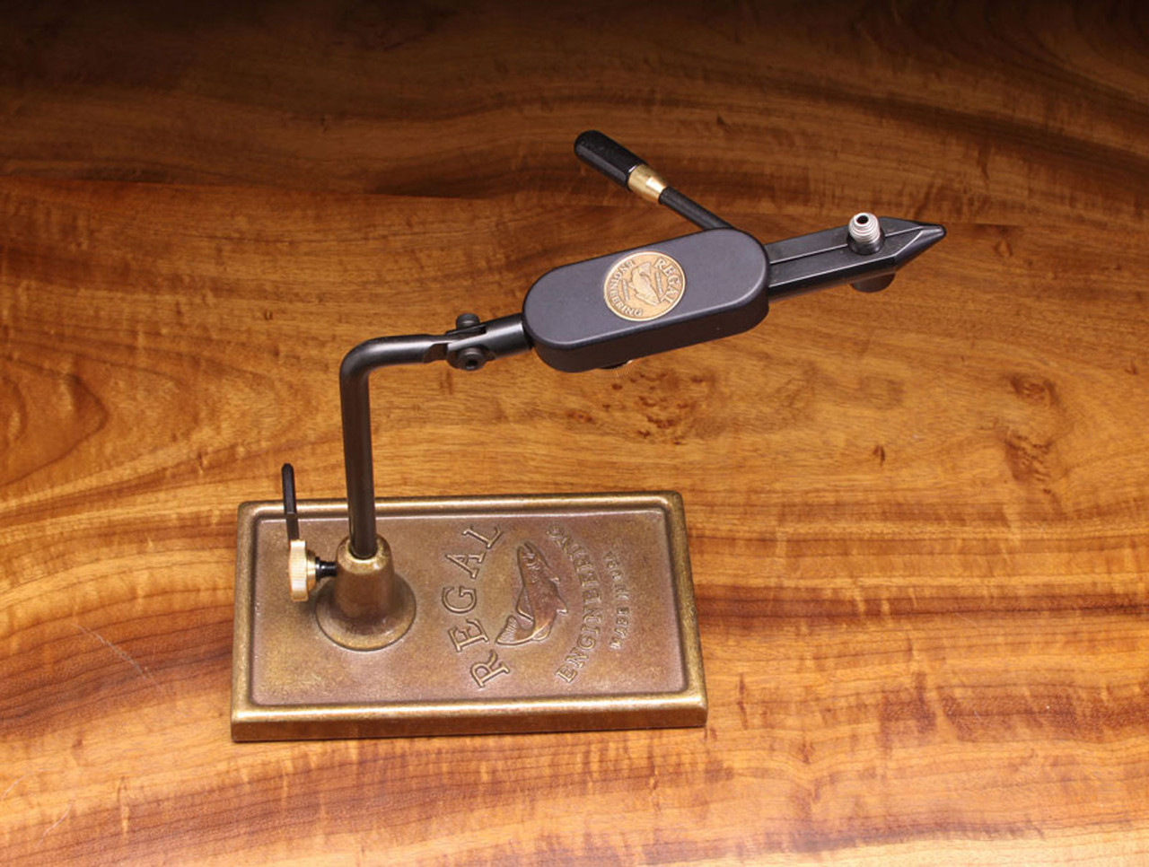 Regal Medallion Traditional Head Fly Tying Vise with Bronze Traditional Base - view 1