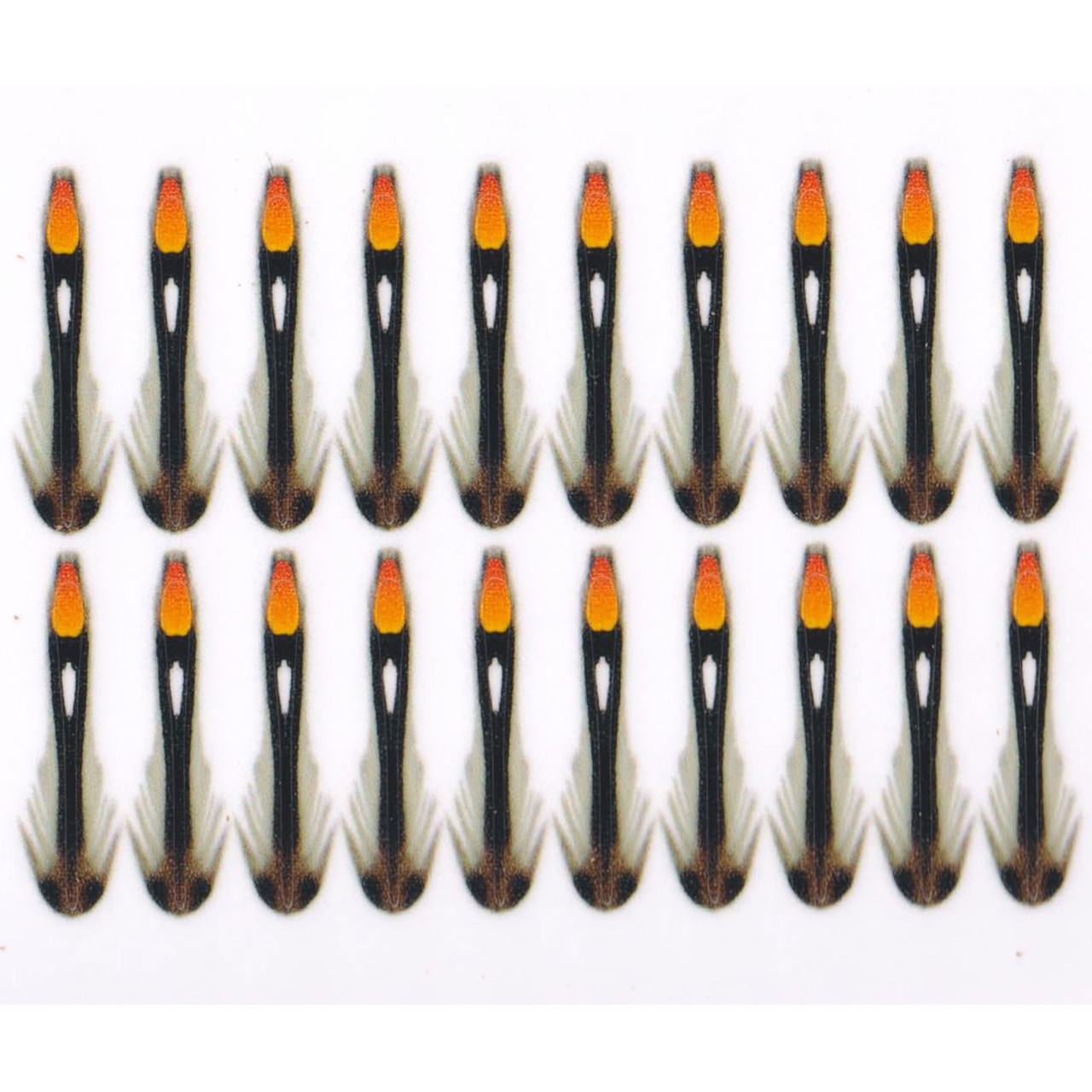 Semperfli Imitation Jungle Cock Cheeks Large Hot Orange
