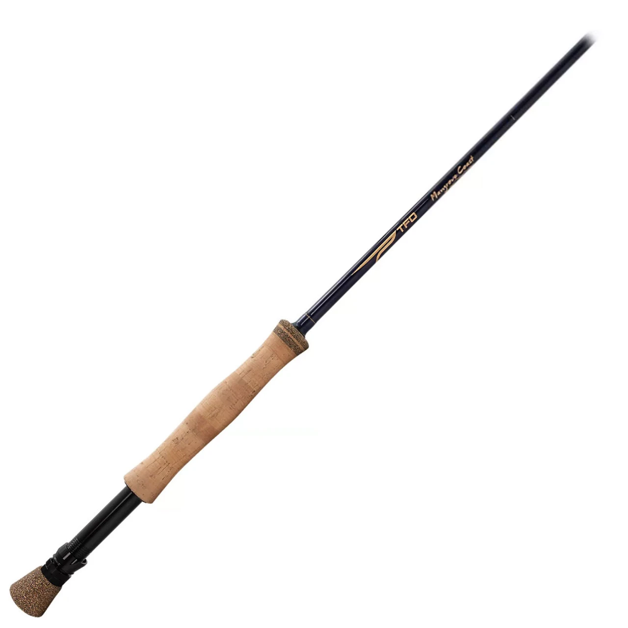 TFO Mangrove Coast fly rod with full wells cork grip and navy blank