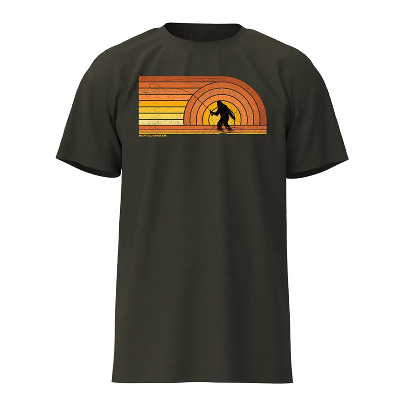 RepYourWater Sunset Squatch Short Sleeve T-Shirt