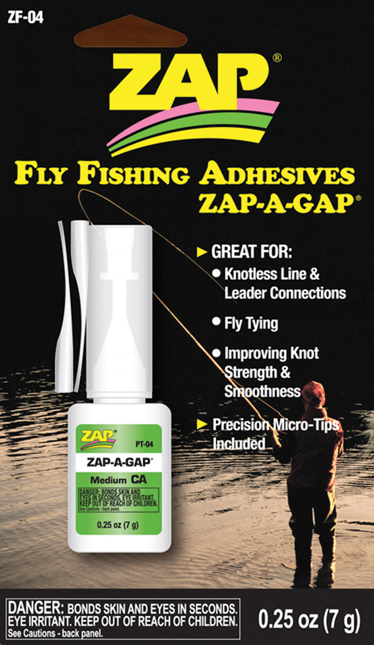 Zap-A-Gap CA+ Medium Viscosity Glue 1/4 oz. Fly Tying Adhesive Cement Finish