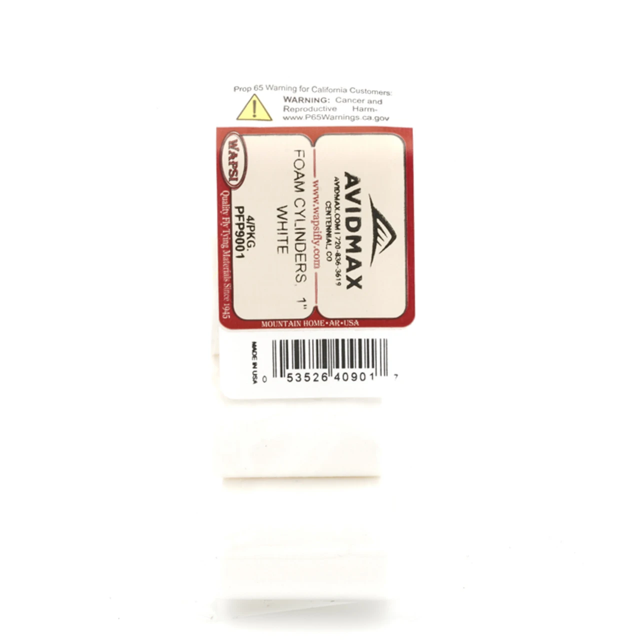 Wapsi Foam Cylinders 1 in White