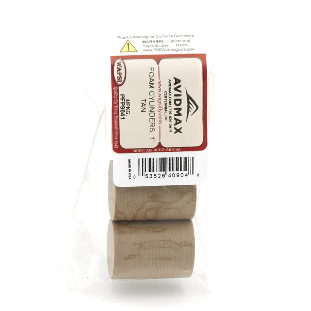 Wapsi Foam Cylinders 1 in Tan