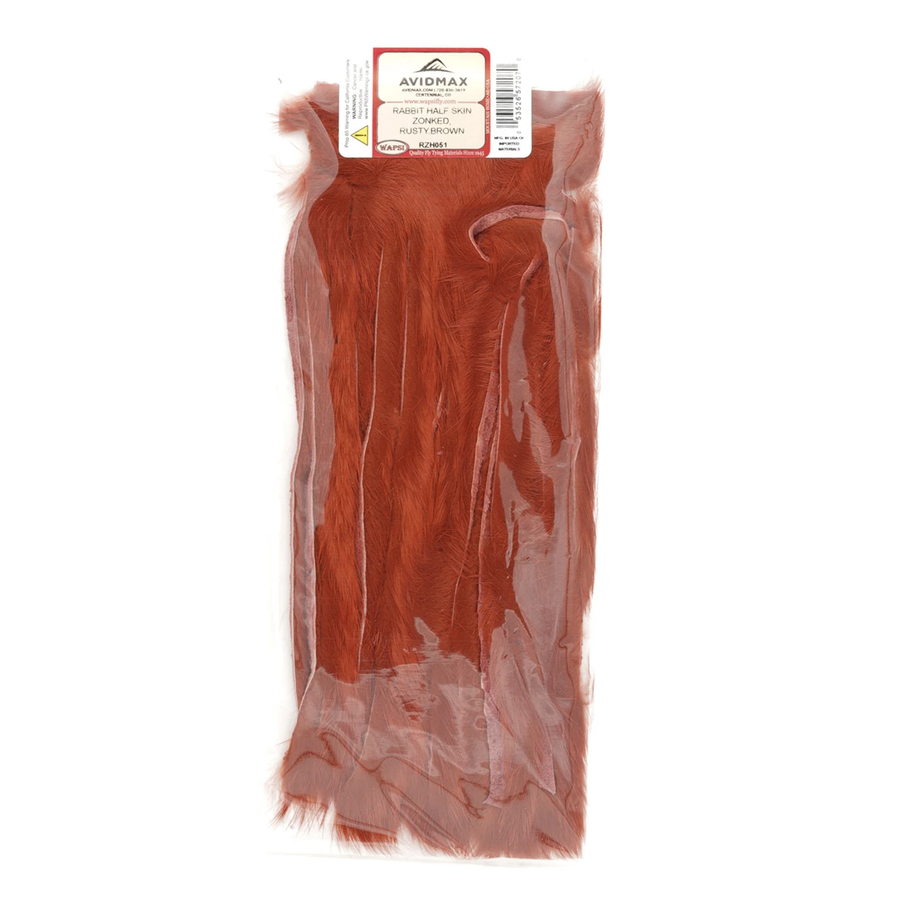 Wapsi Rabbit Half Skin Zonked Rusty Brown