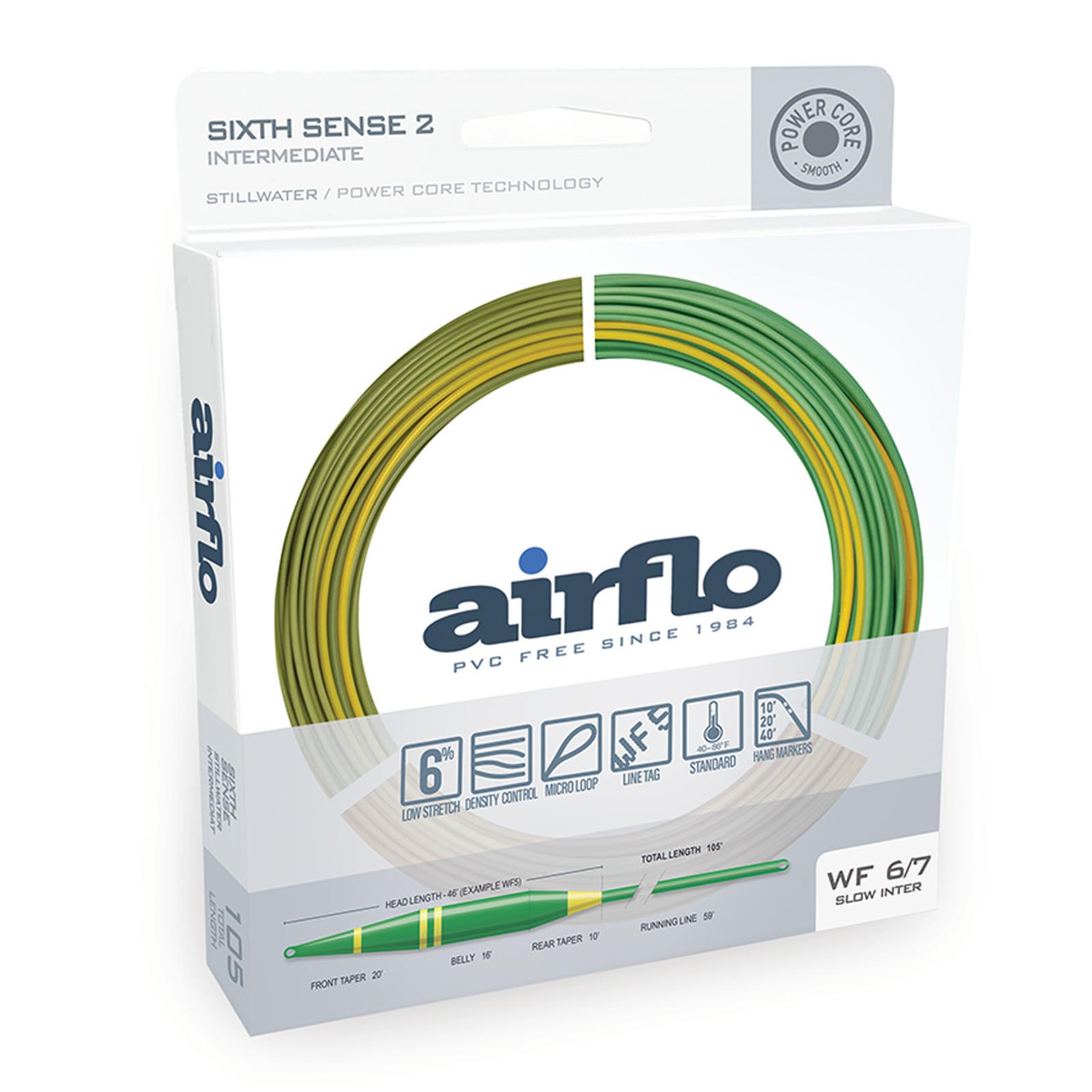 Airflo Sixth Sense 2 Slow Intermediate Fly Line 5/6 wt Translucent Olive
