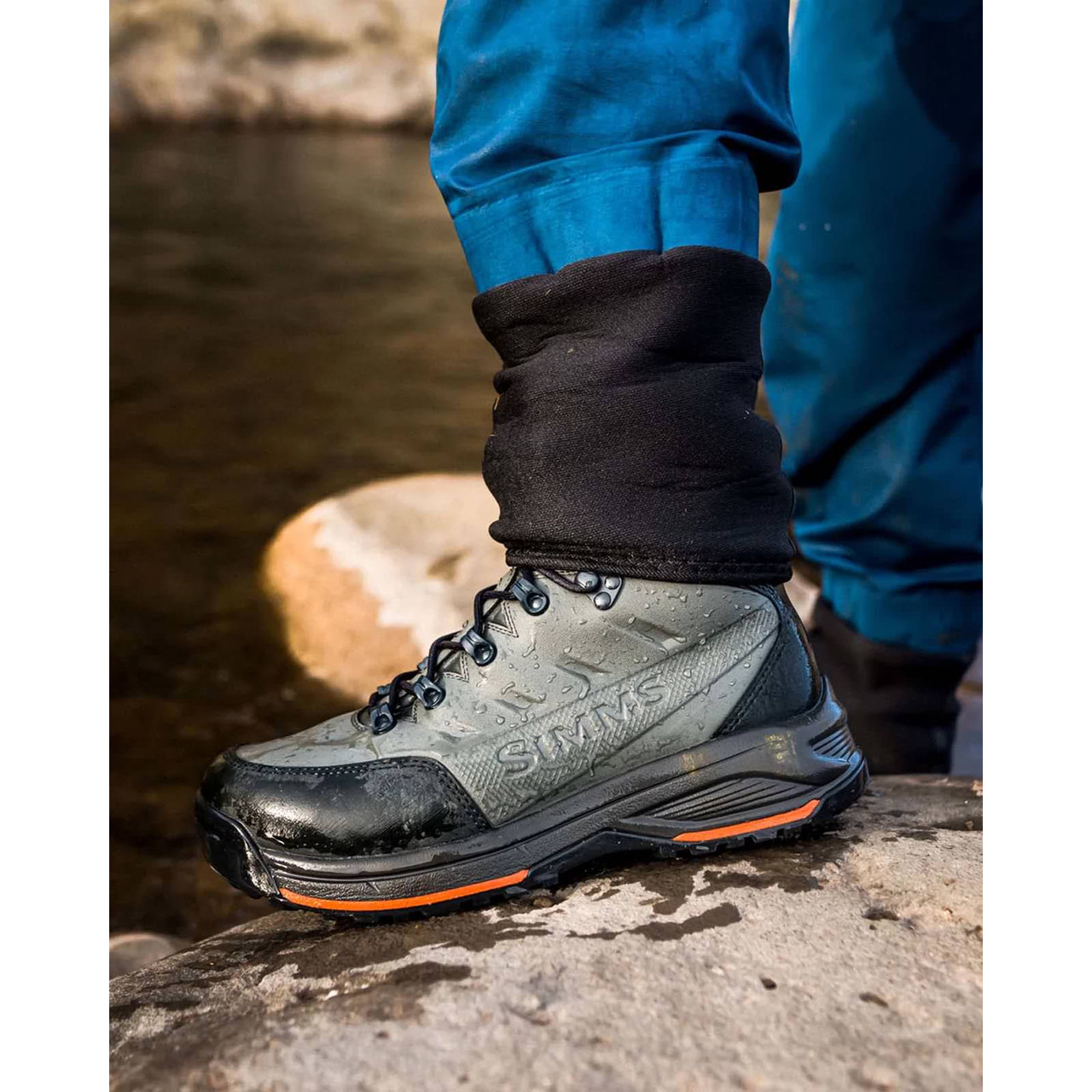 Scarponi Trekking Scarponcini Pesca Scarponi Waders Da Pesca – SIMMS Freestone Boot – Felt Gunmetal Universe Fishing