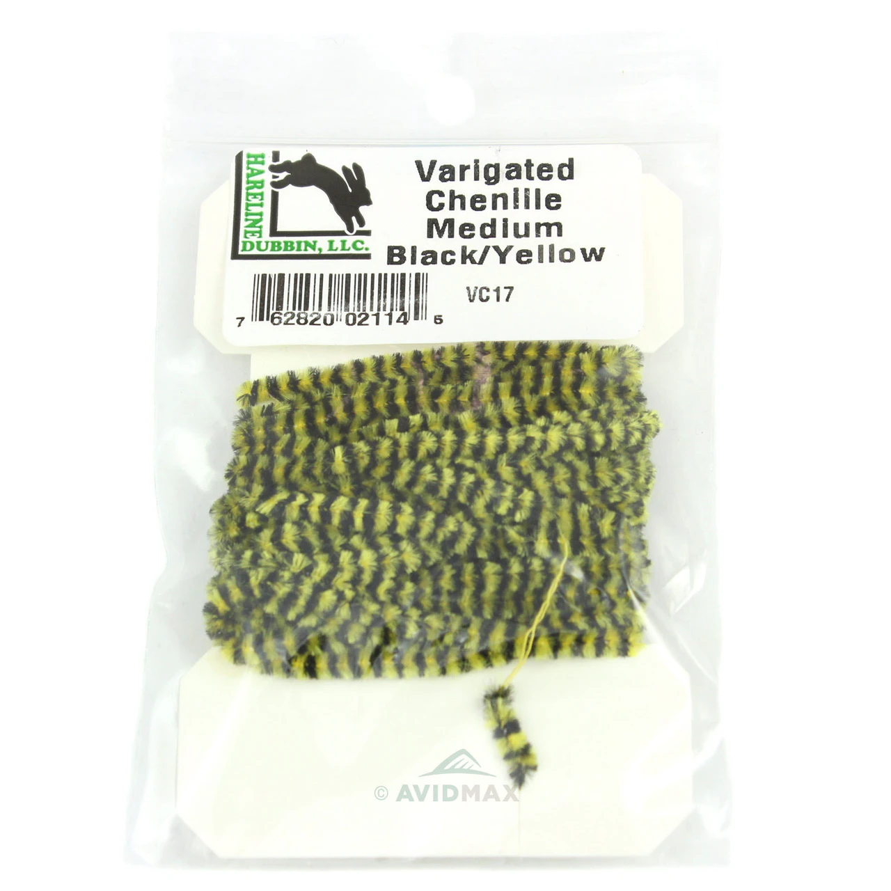Hareline Variegated Chenille Black/Yellow