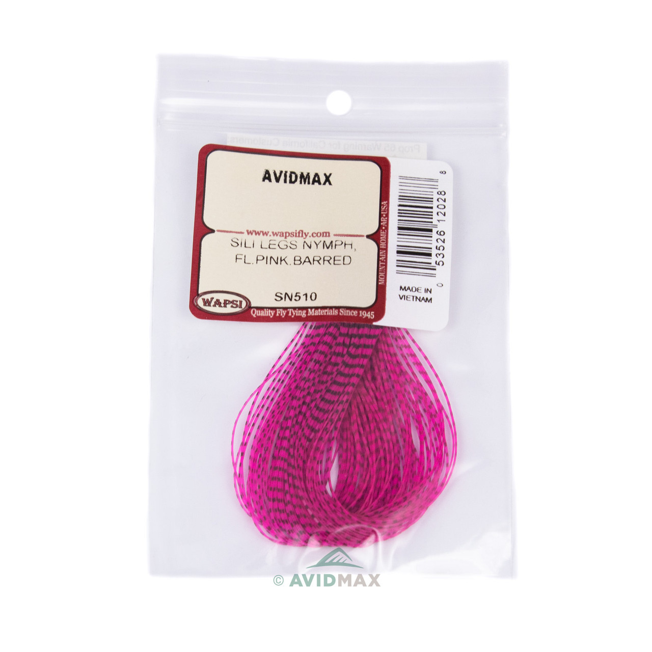 Wapsi Nymph Sili Legs Fluorescent Pink Barred