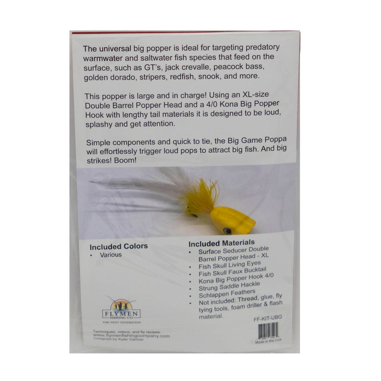 Flymen Fishing Company Fly Tying Kits Big Game Poppa