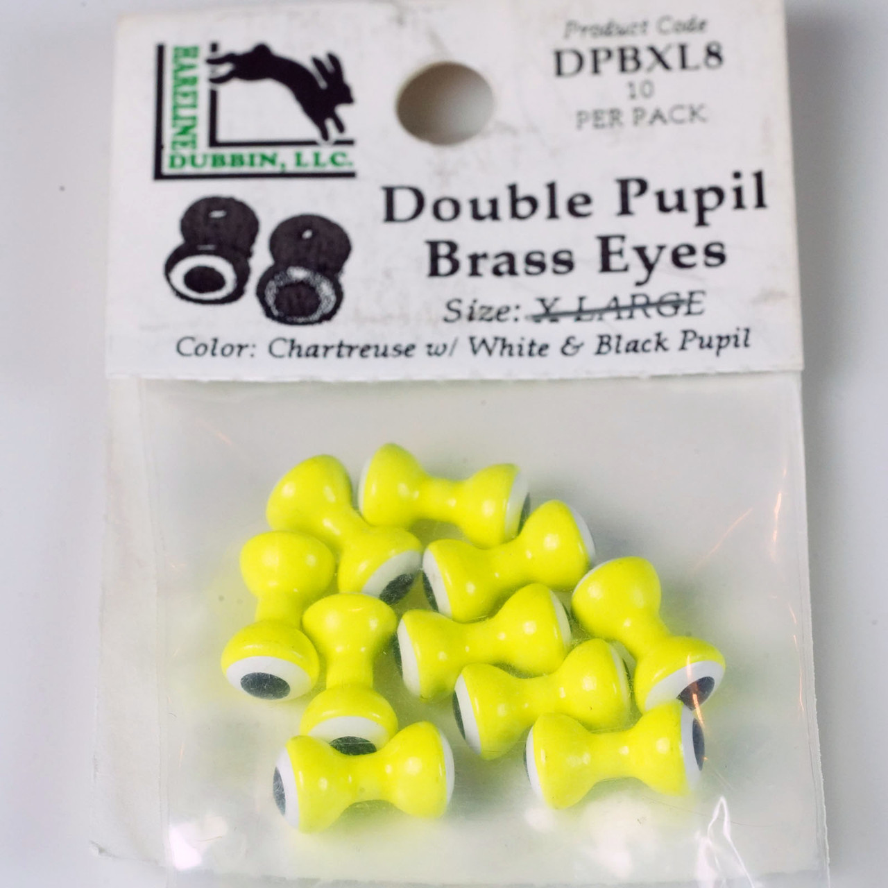 Hareline Double Pupil Brass Eyes